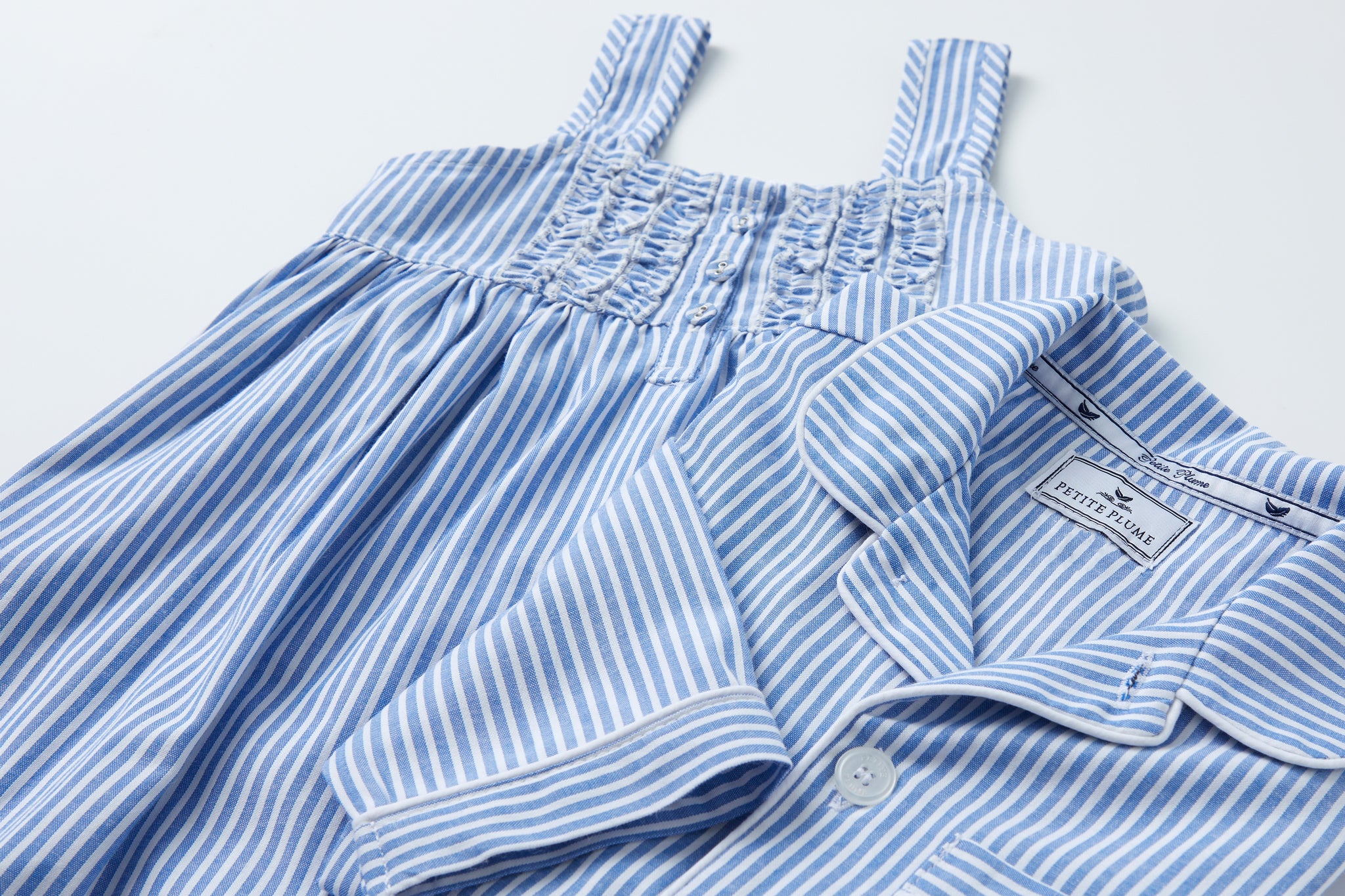 French Blue Seersucker Charlotte Nightgown main image 1