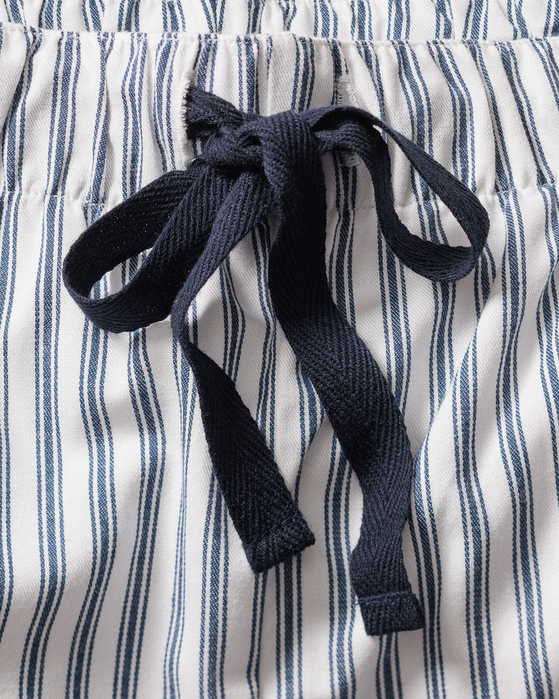 Men's Twill Pajama Set in Navy French Ticking