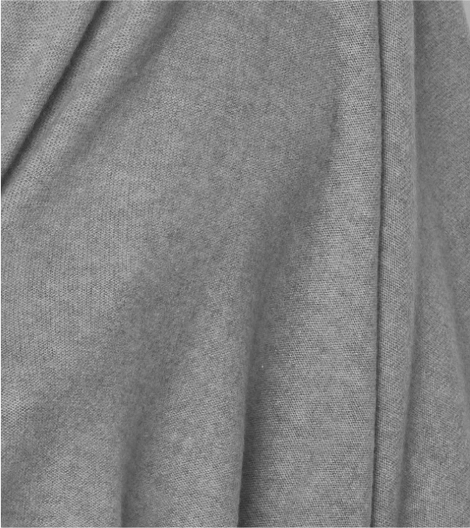 close up of grey cashmere wrap