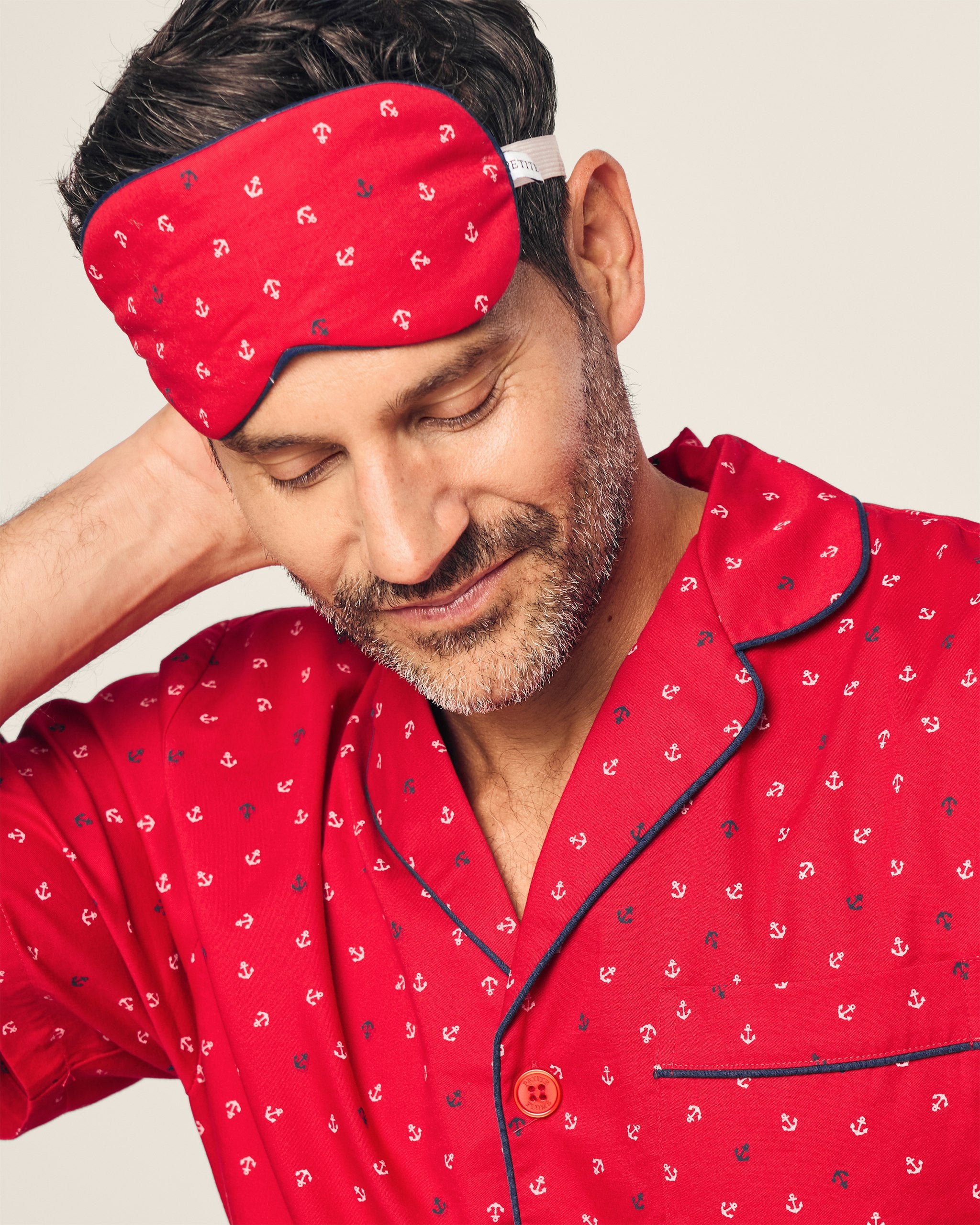 Adult's Twill Sleep Mask in Anchors Away in Anchors Away#Color_Anchors Away