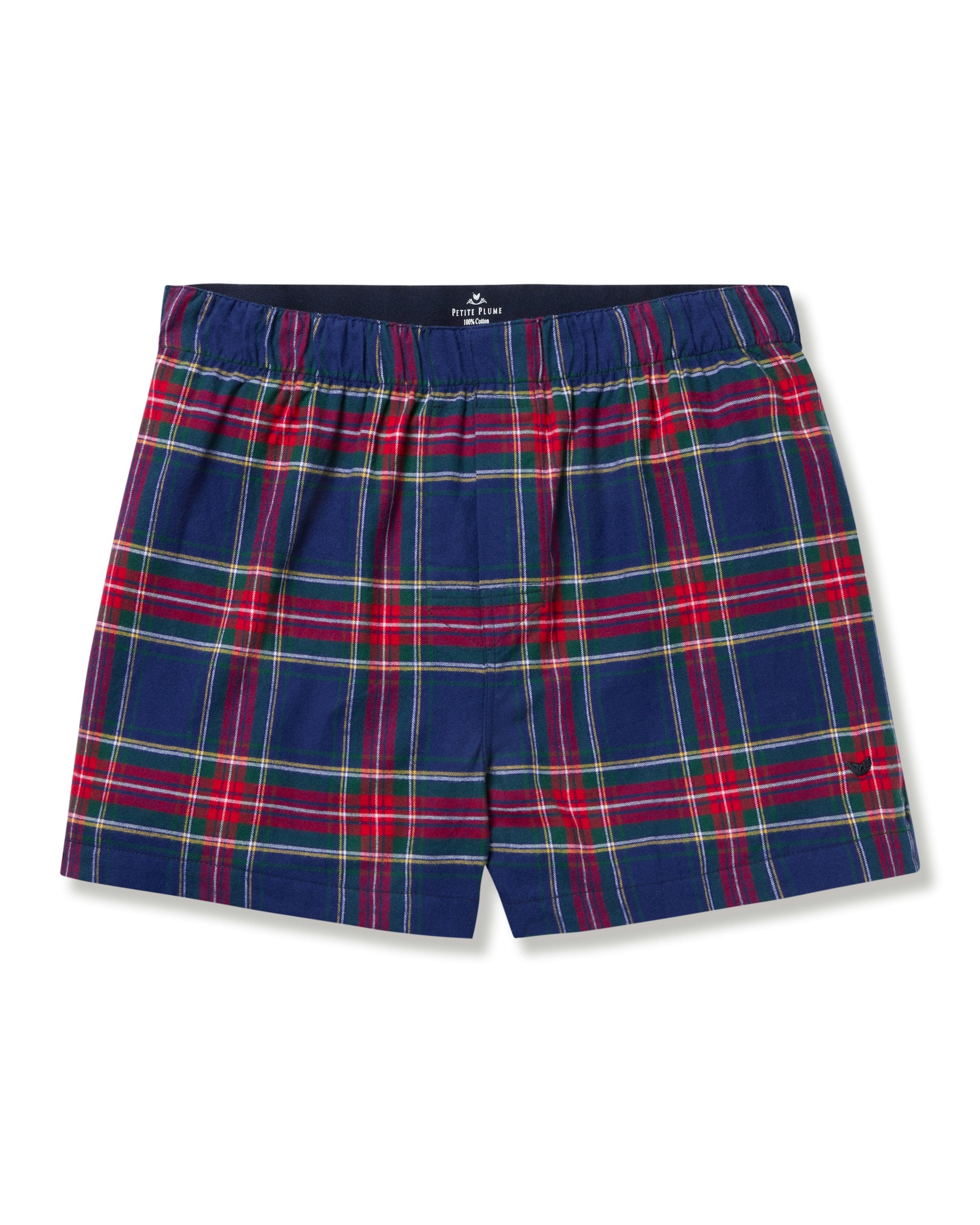 Men's Twill 3 Pack Boxers in Royal Blue Gingham in Windsor Tartan#Color_Windsor Tartan