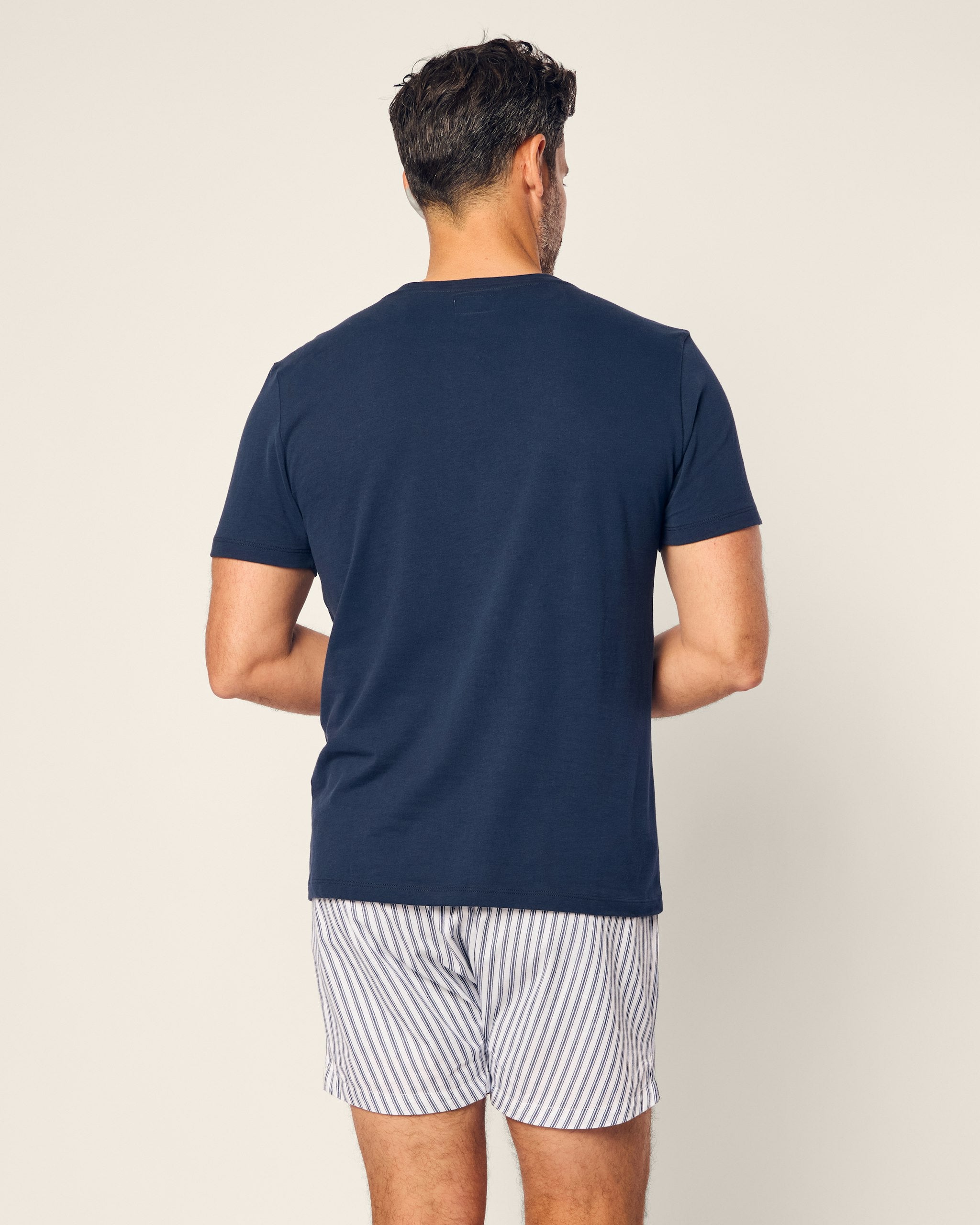 Men's Twill 3 Pack Boxers in Royal Blue Gingham in Navy#Color_Navy