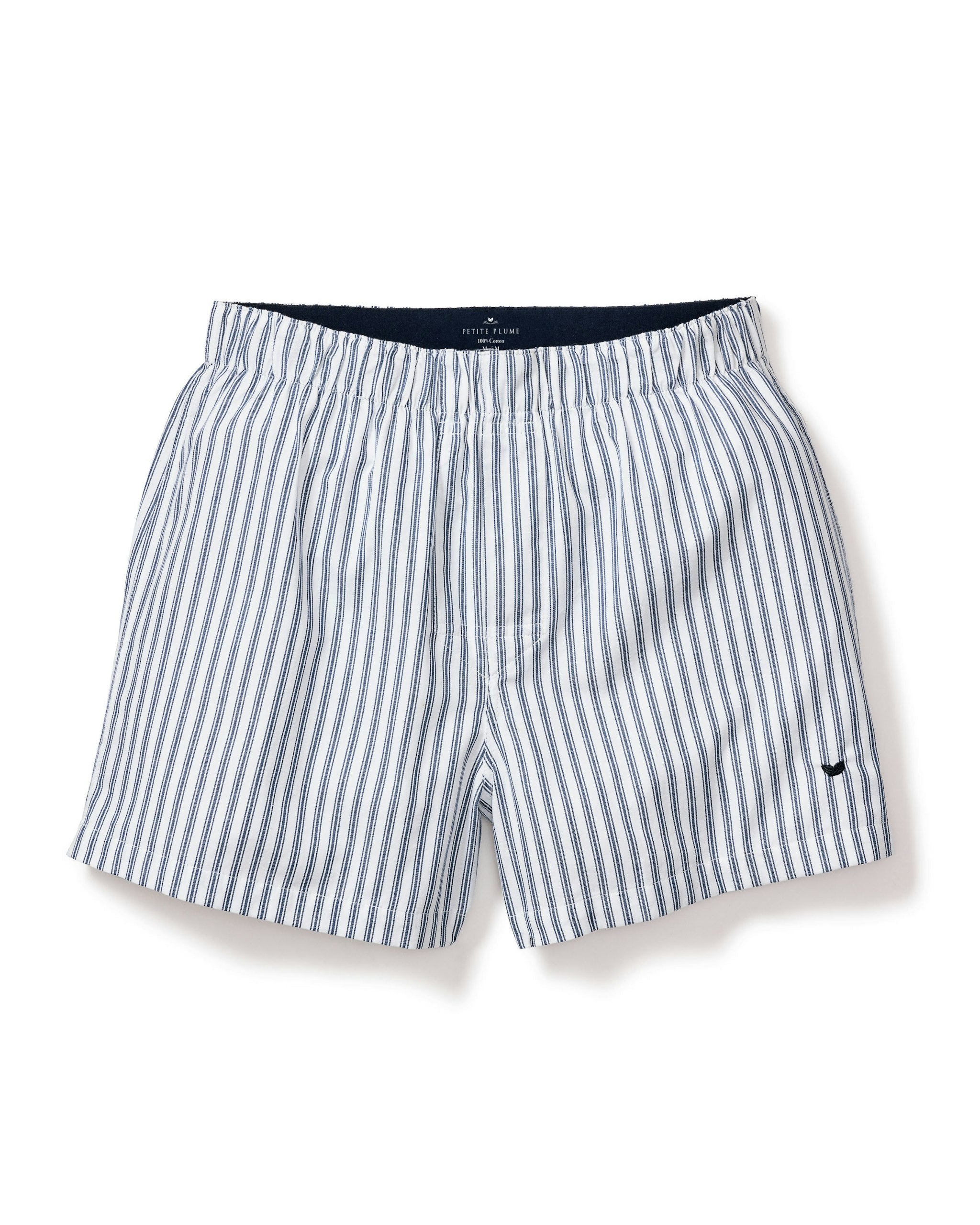 Men's Twill 3 Pack Boxers in Royal Blue Gingham in Navy#Color_Navy