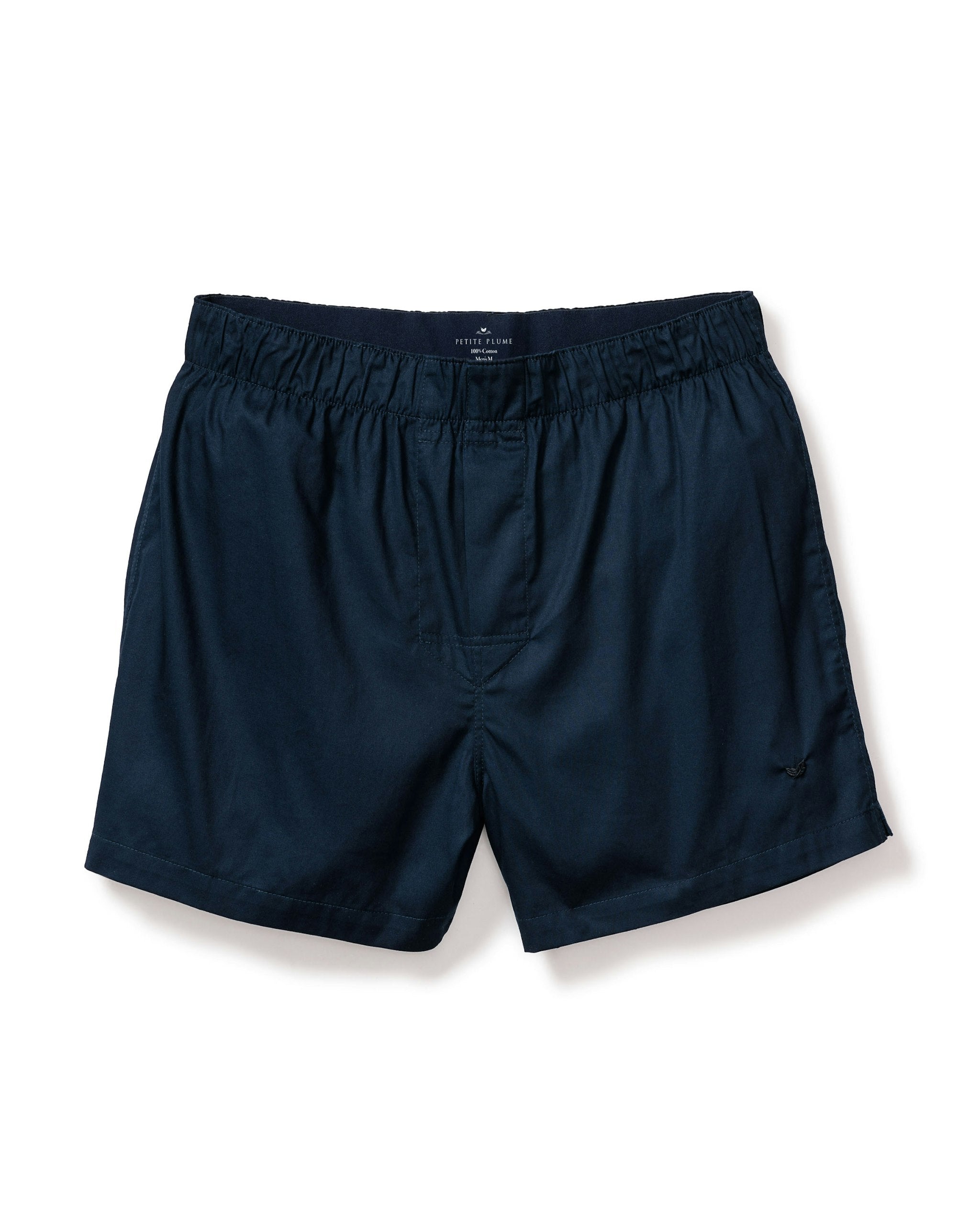 Men's Twill 3 Pack Boxers in Royal Blue Gingham in Navy#Color_Navy