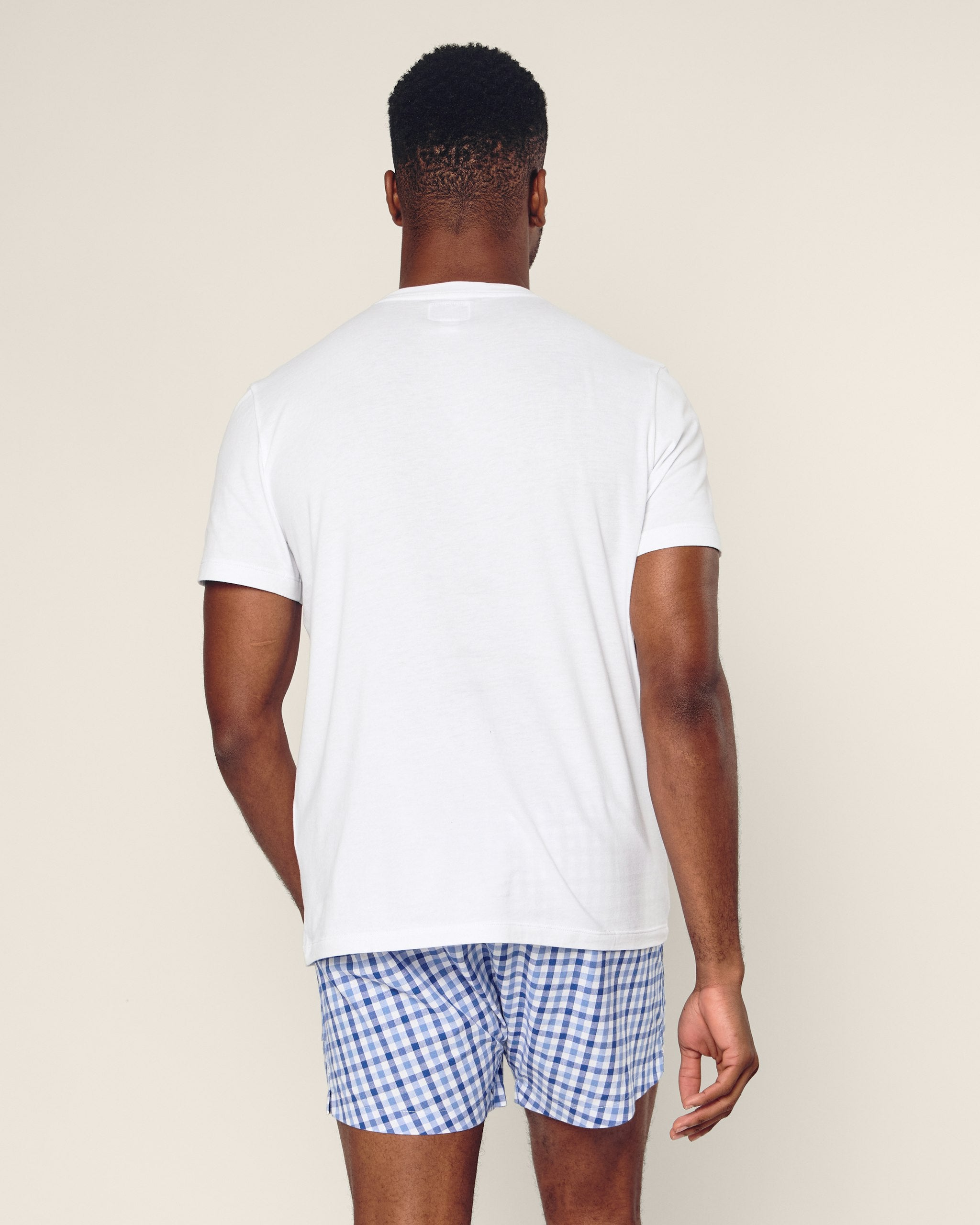 Men's Twill 3 Pack Boxers in Navy in Royal Blue Gingham#Color_Royal Blue Gingham