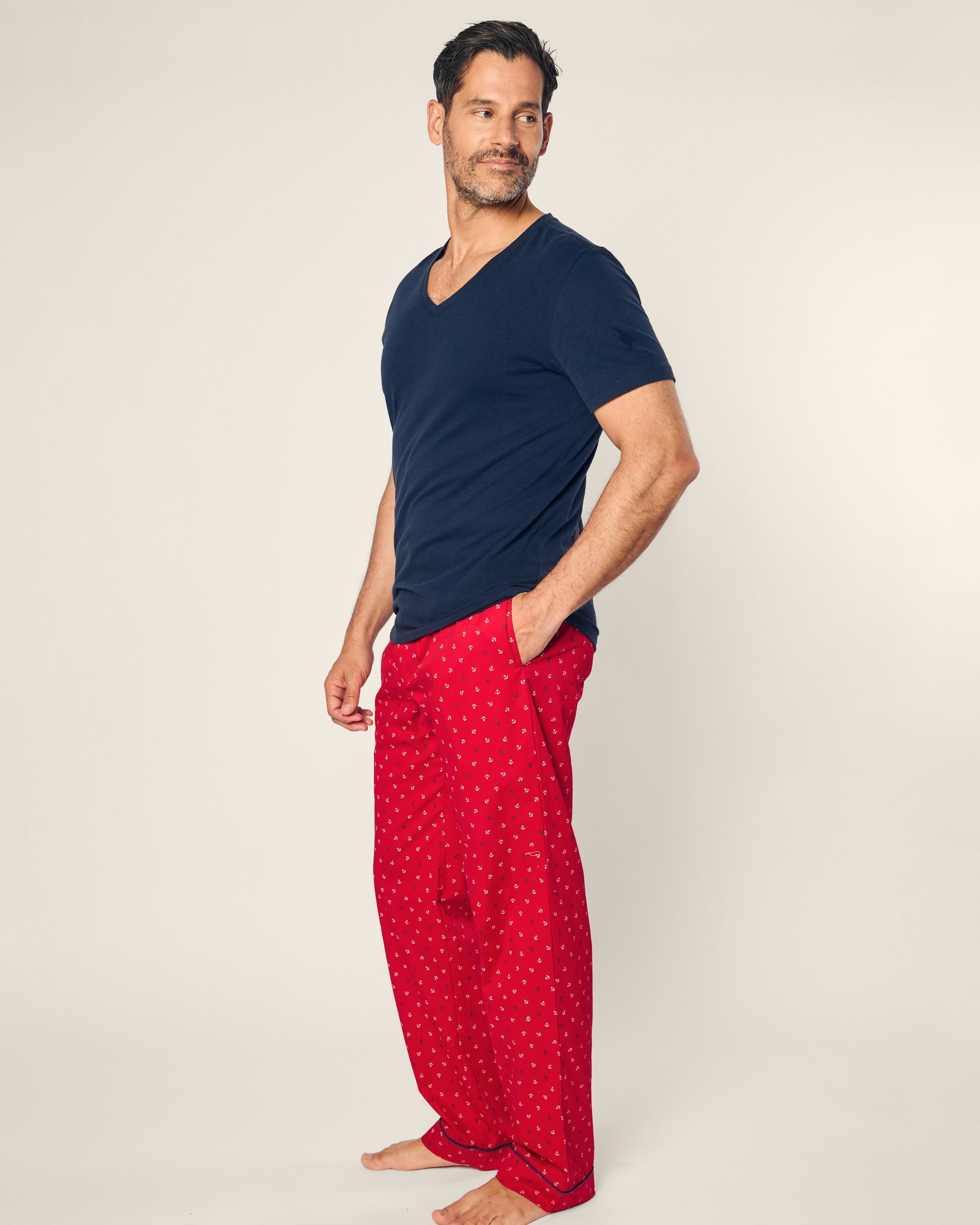 Men's Twill Pajama Pant in Anchors Away in Anchors Away#Color_Anchors Away