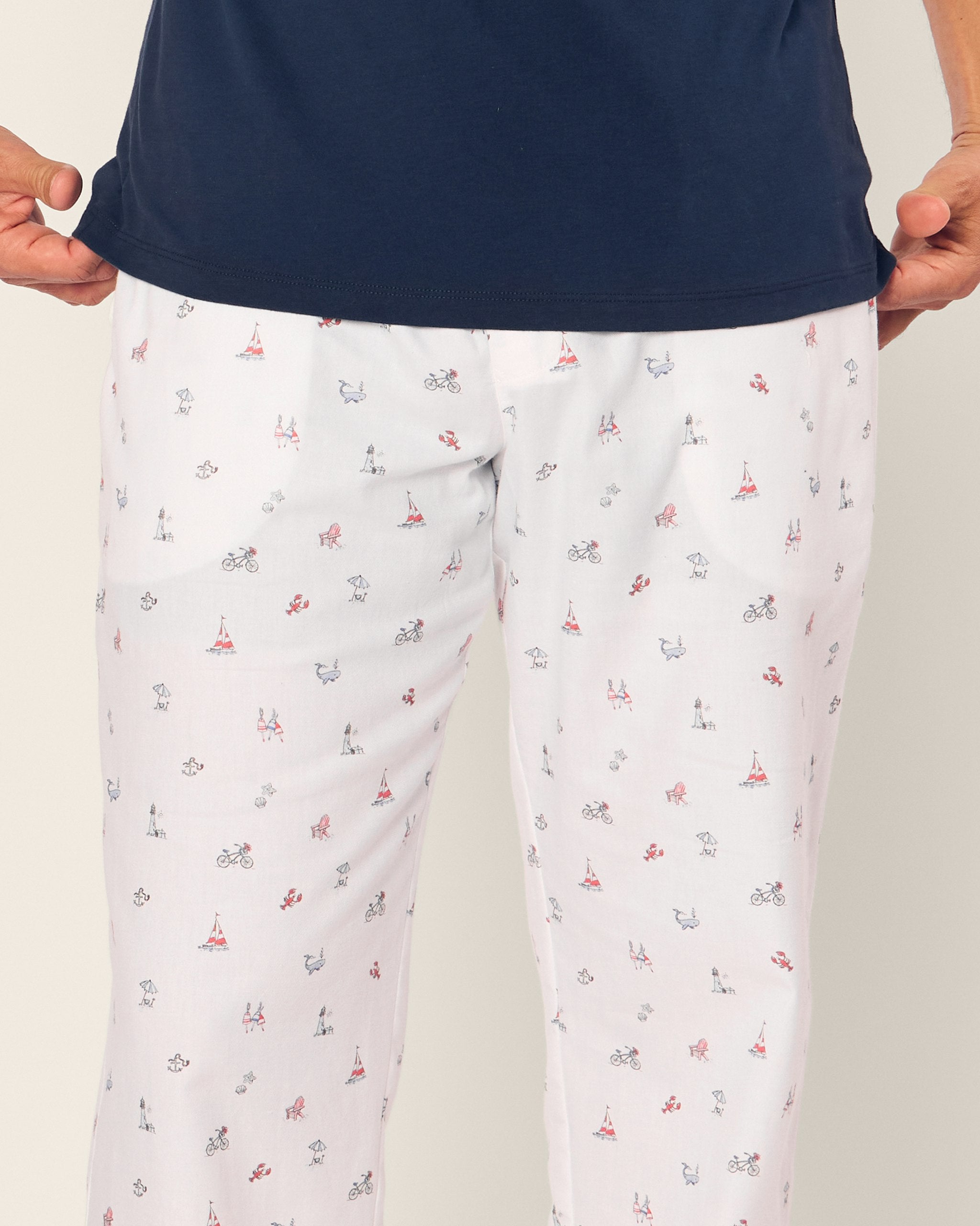 Men's Twill Pajama Pant in Anchors Away in Coastal Charms#Color_Coastal Charms