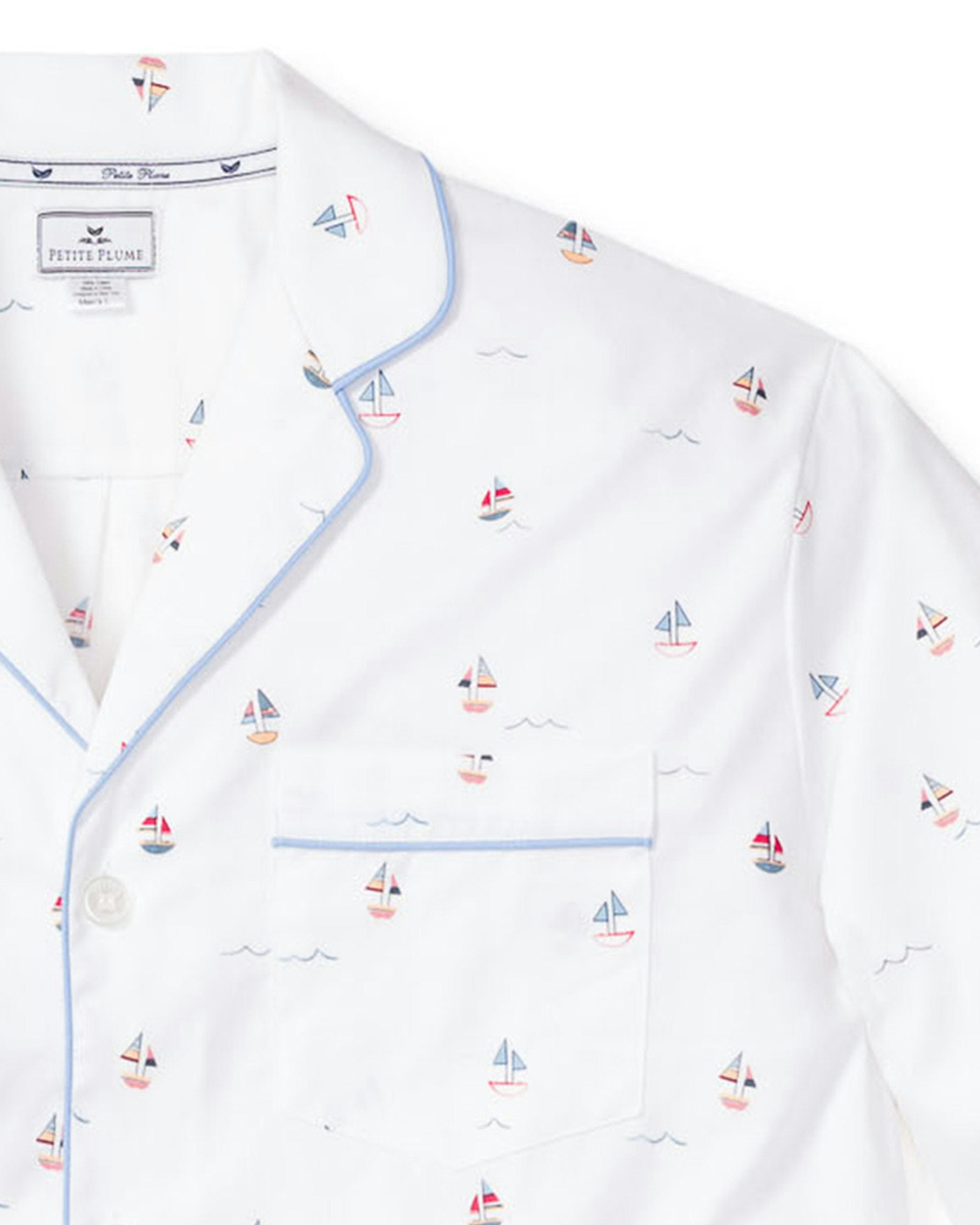 Men's Twill Pajama Set in La Mer in Bateau#Color_Bateau