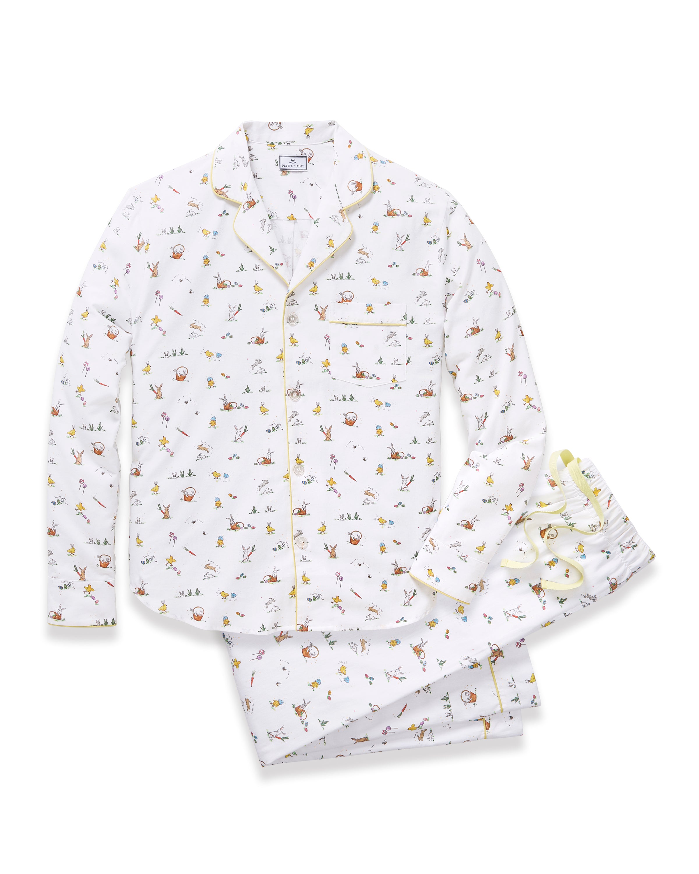 Men's Twill Pajama Set in Easter Frolic