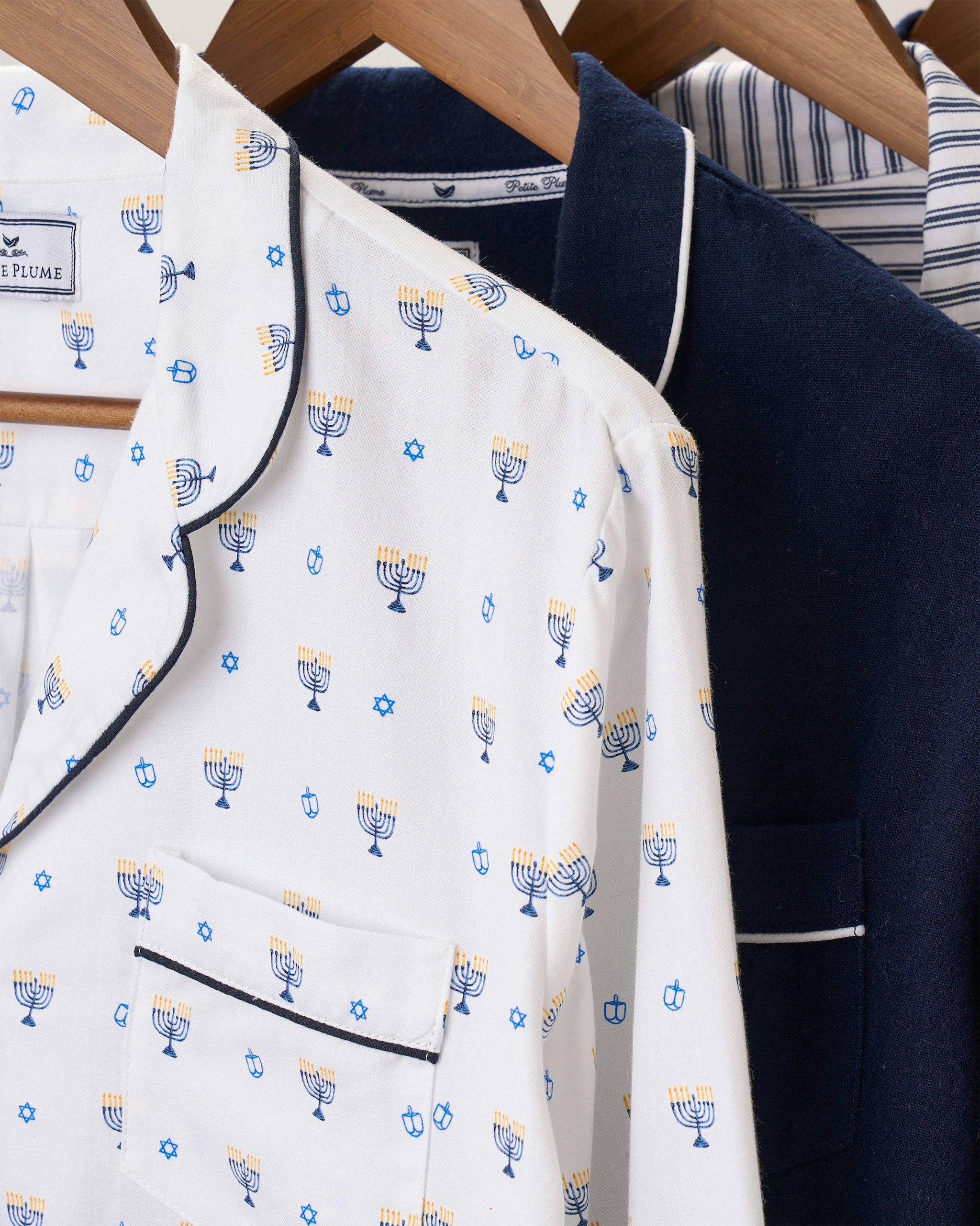 Men's Twill Pajama Set in Happy Hanukkah in Happy Hanukkah#Color_Happy Hanukkah