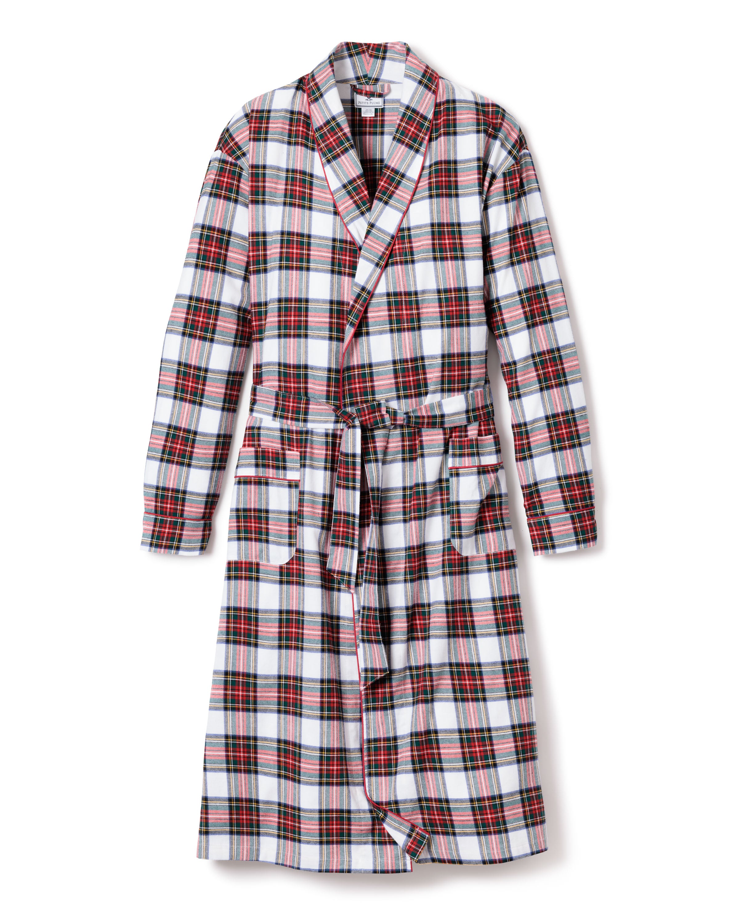 Men's Brushed Cotton Robe in Windsor Tartan in Balmoral Tartan#Color_Balmoral Tartan