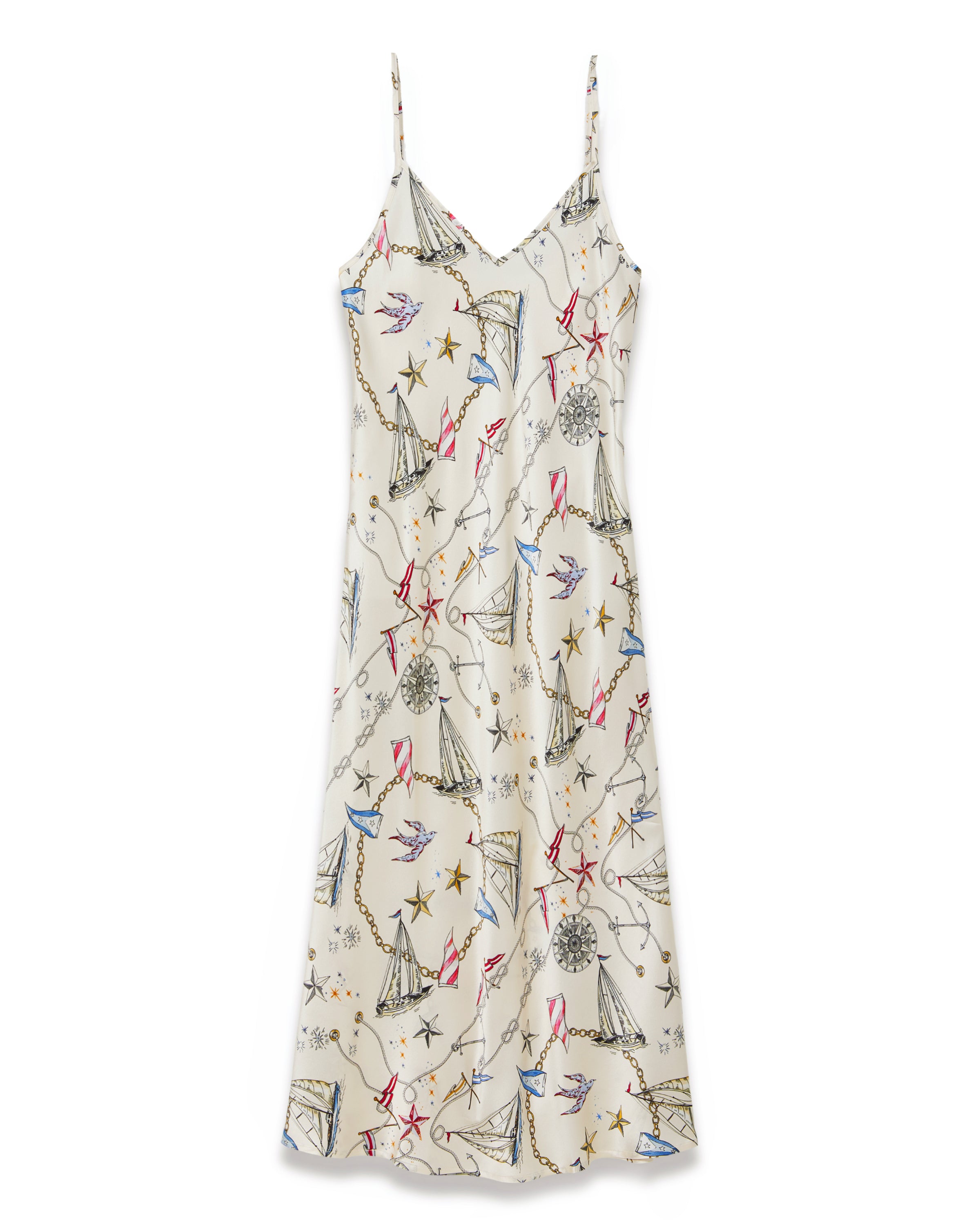 Women's Silk Cosette Nightgown in Regatta Royale