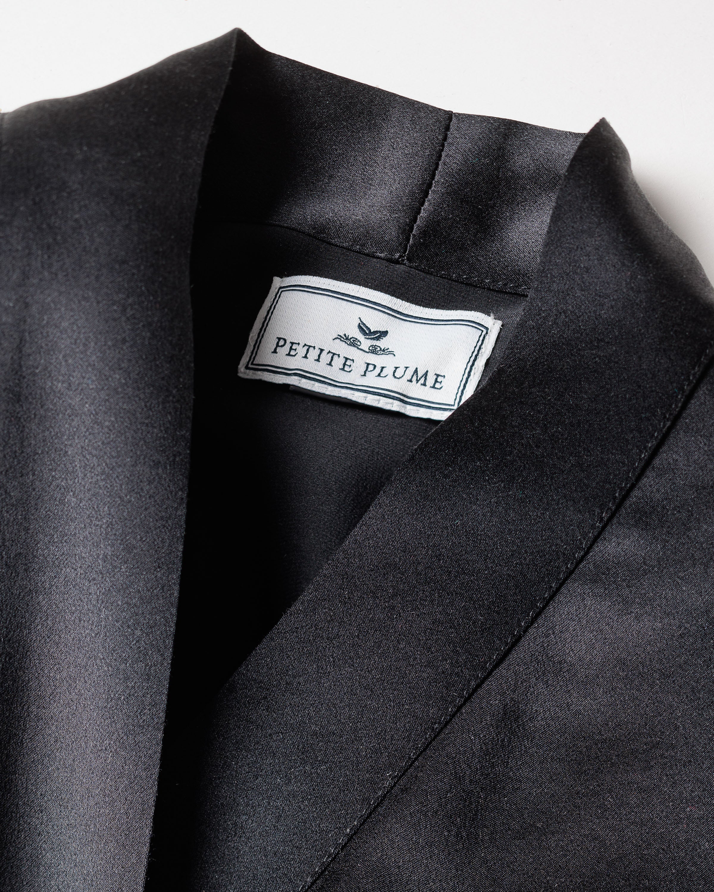 Women's Silk Lace Robe in Black in Black#Color_Black