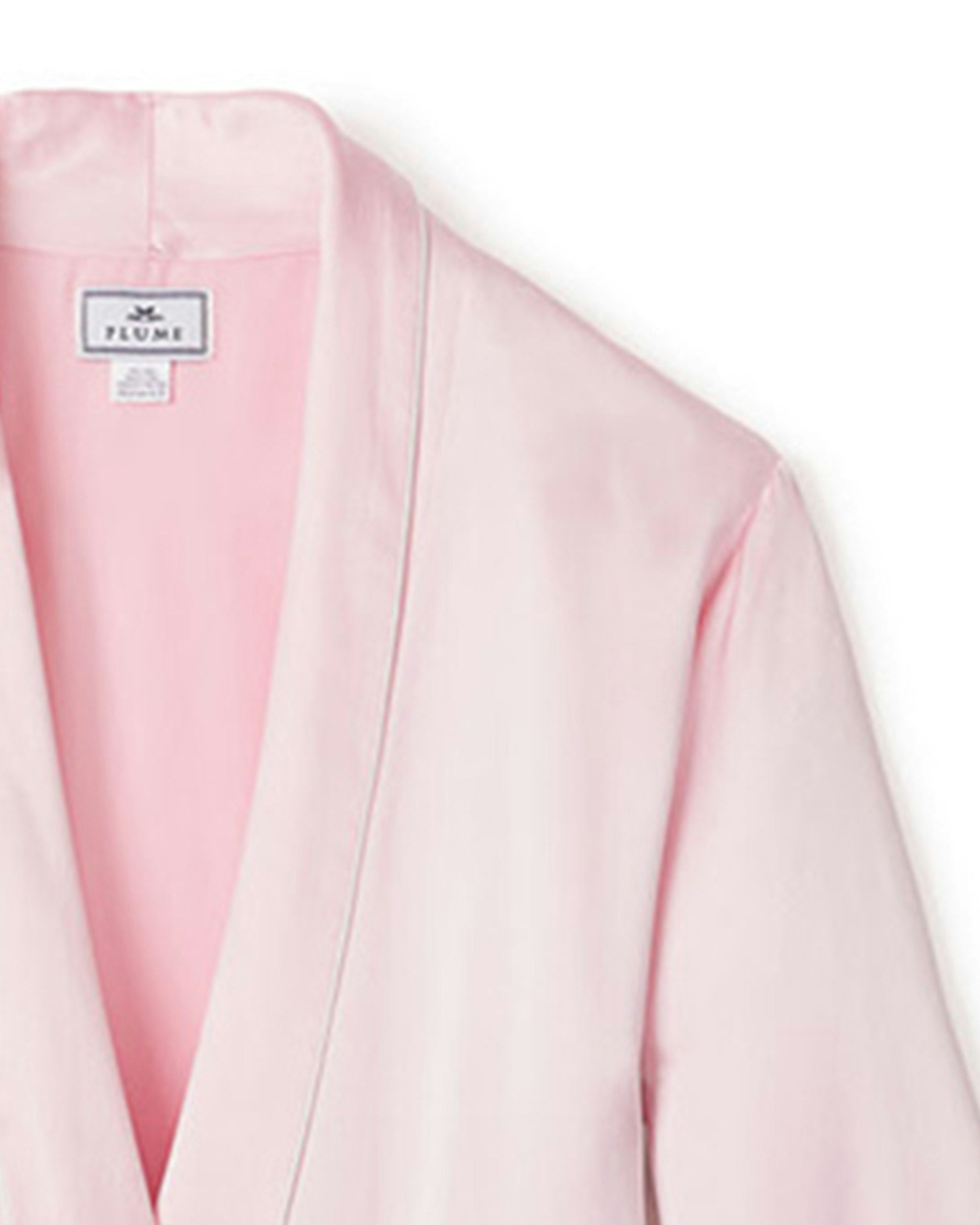 Women's Silk Long Robe in Navy in Pink#Color_Pink