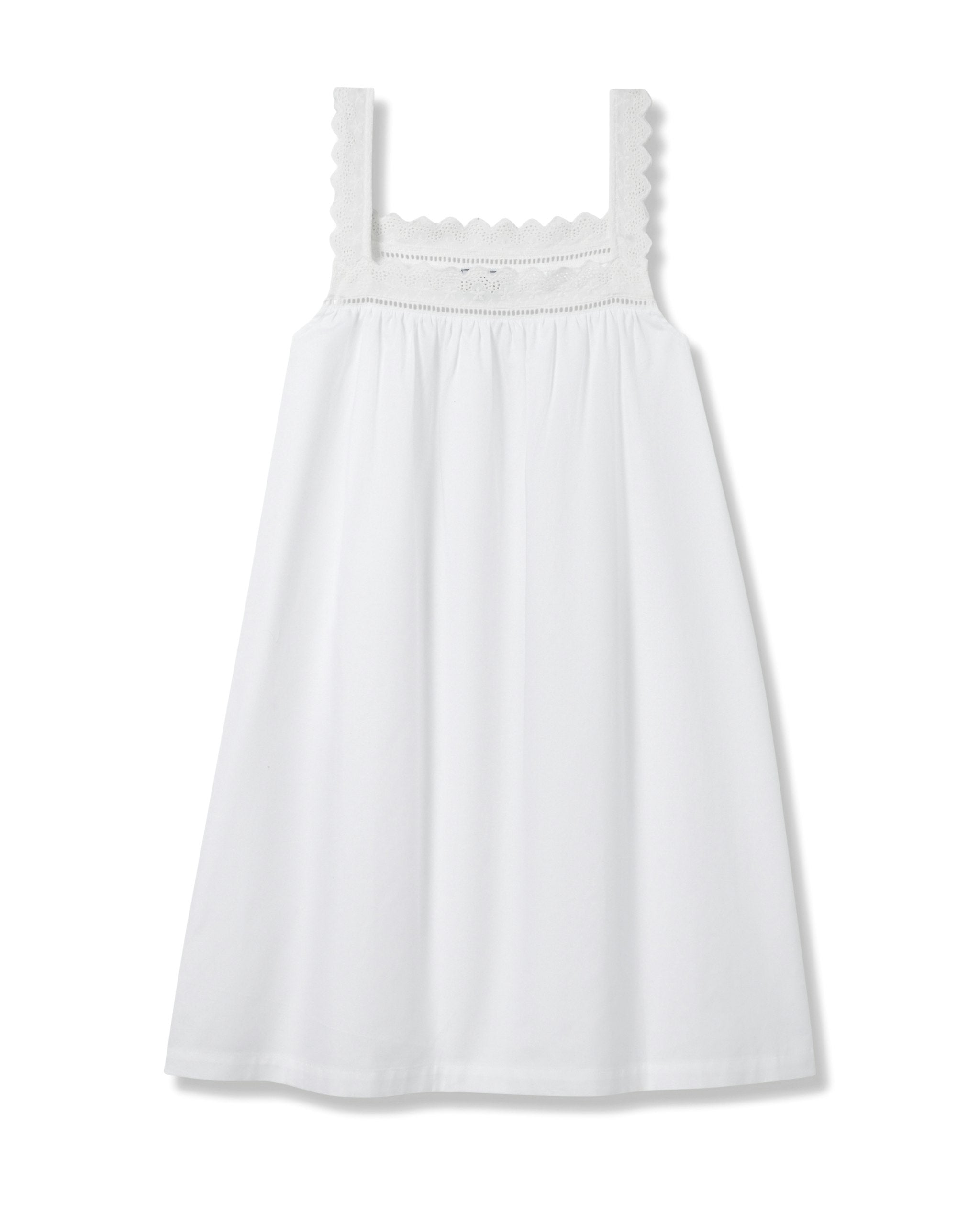 Women's Twill Esme Nightgown in White in White#Color_White