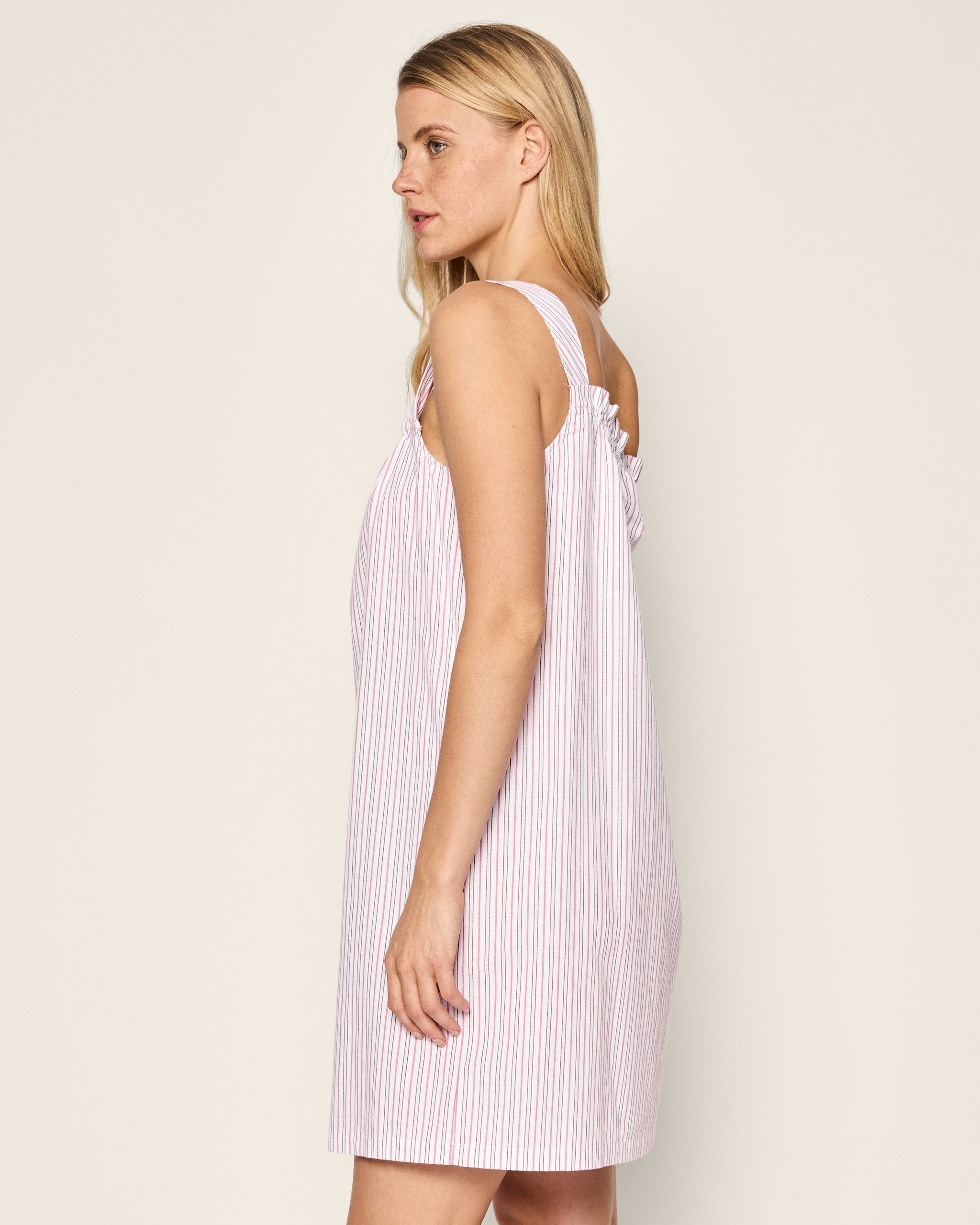 Women's Twill Annabelle Nightgown in Pink Gingham in Blush Boulevard#Color_Blush Boulevard
