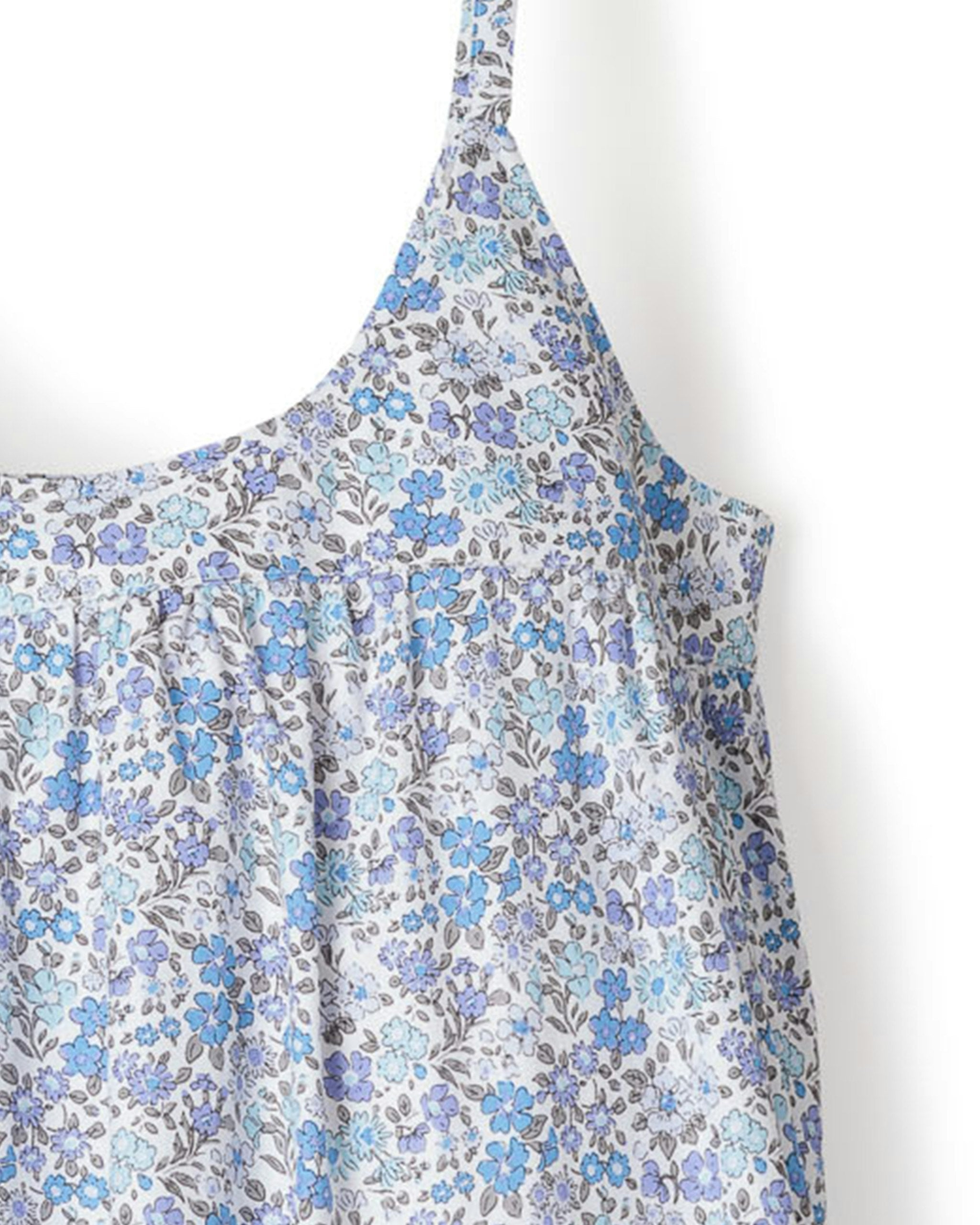 Women's Twill Chloe Nightgown in Fleur D'Azur in Fleur D'Azur#Colorway_Fleur D'Azur