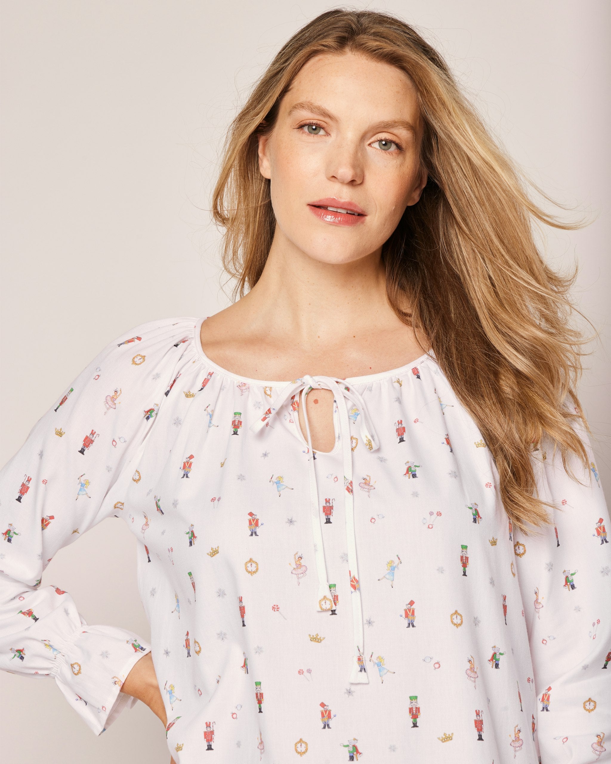 Women's Twill Delphine Nightgown in A Night at the Nutcracker in A Night at the Nutcracker#Color_A Night at the Nutcracker