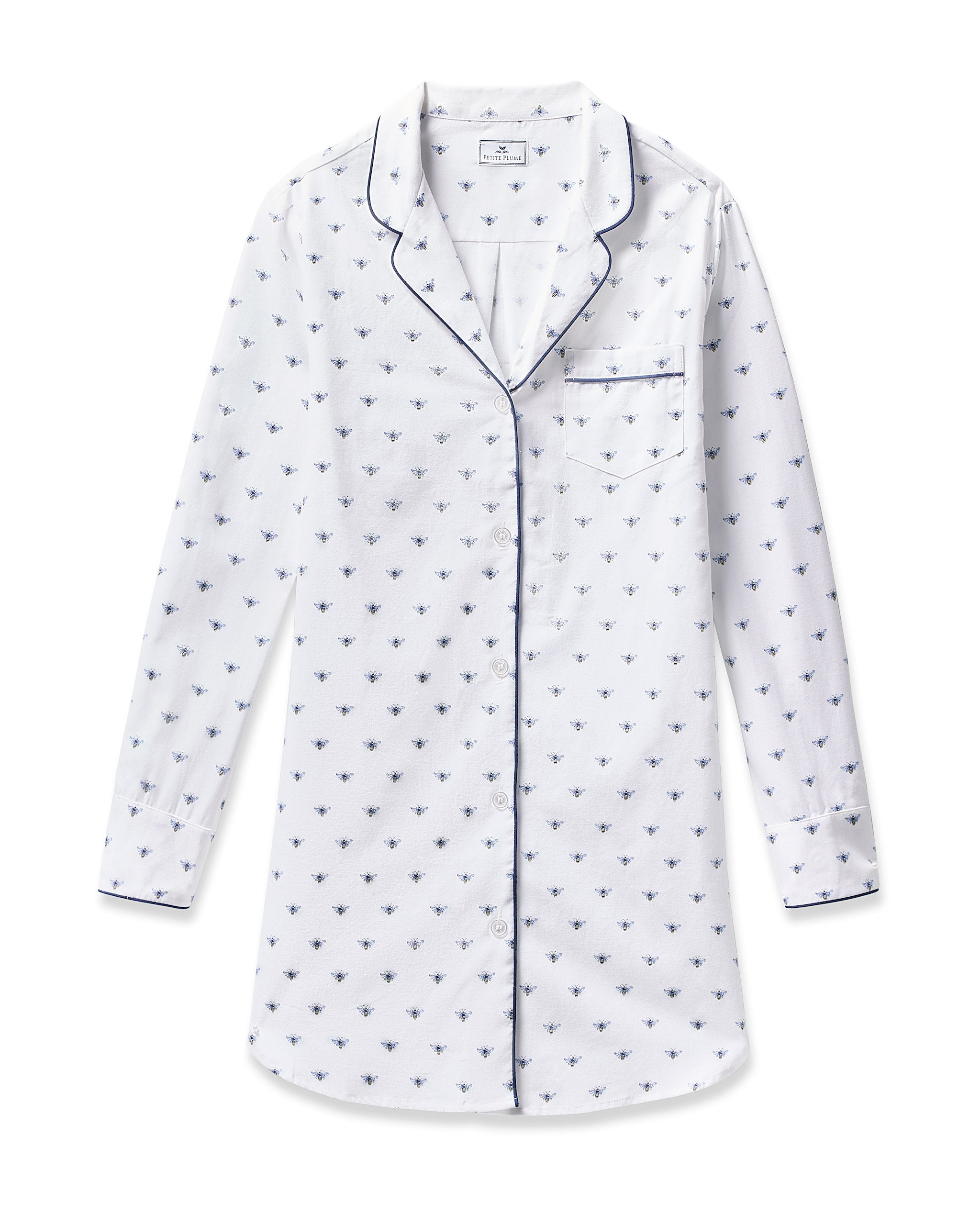 Women's Twill Nightshirt in Buzzing Bees in Buzzing Bees#Colorway_Buzzing Bees