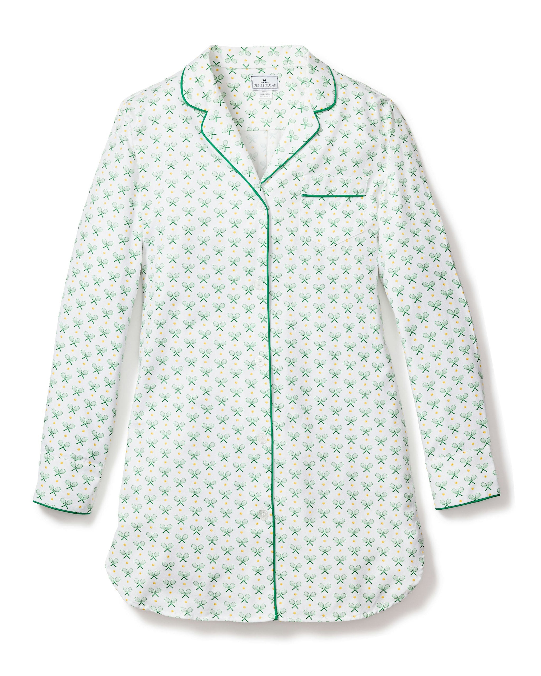 Women's Twill Nightshirt in Match Point in Match Point#Colorway_Match Point