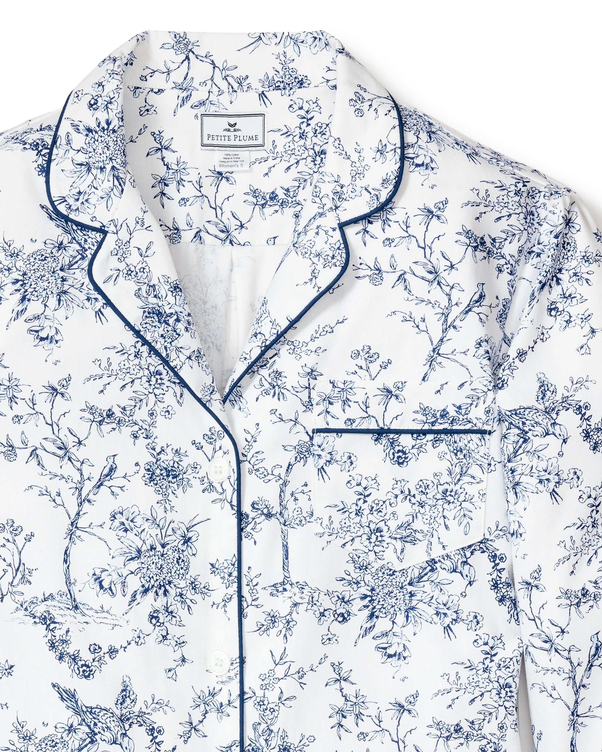 Women's Twill Nightshirt in Timeless Toile in Timeless Toile#Colorway_Timeless Toile