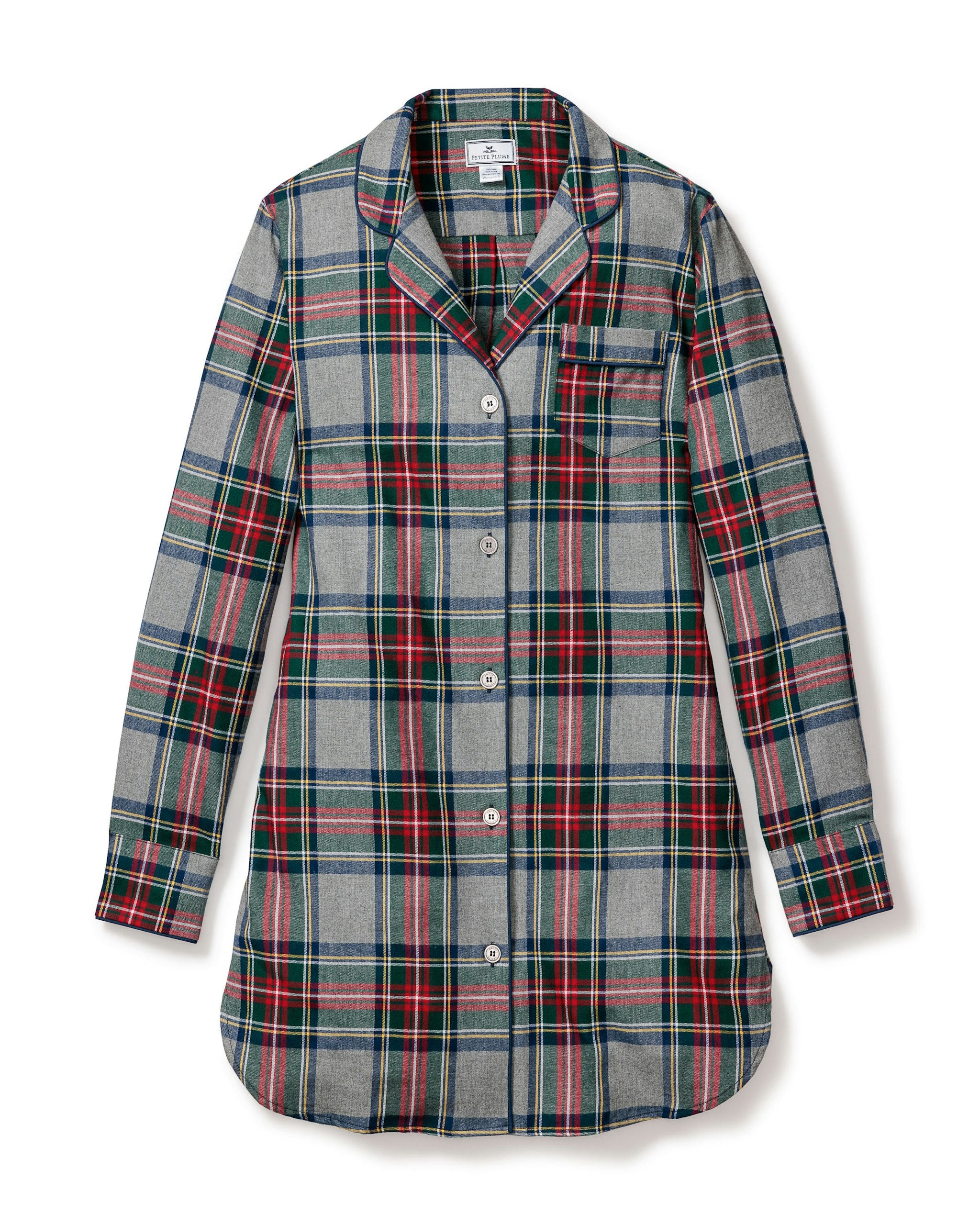 Women's Brushed Cotton Nightshirt in Westminster Tartan in Westminster Tartan#Color_Westminster Tartan