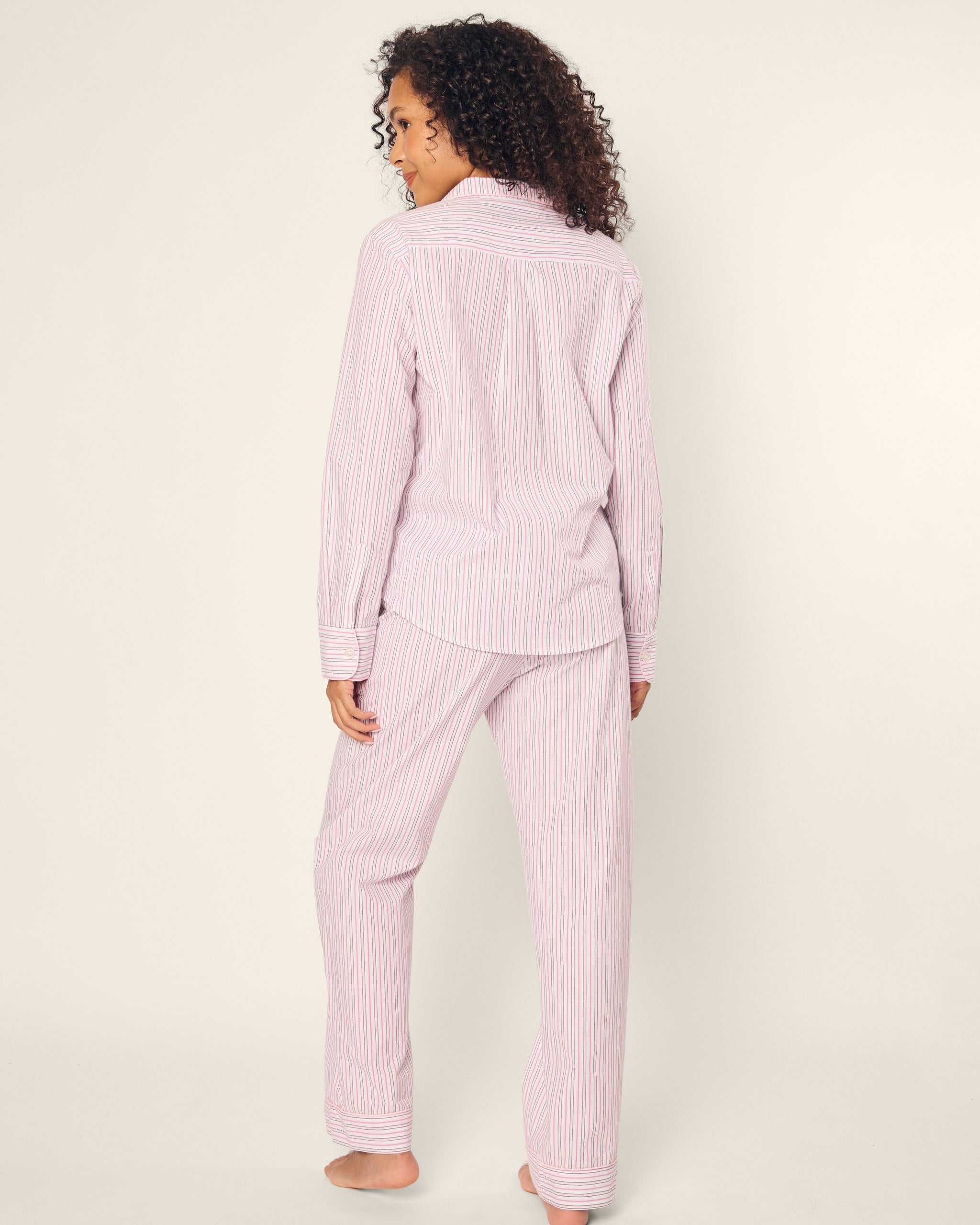 Women's Twill Pajama Set in Petite Petals in Blush Boulevard#Colorway_Blush Boulevard