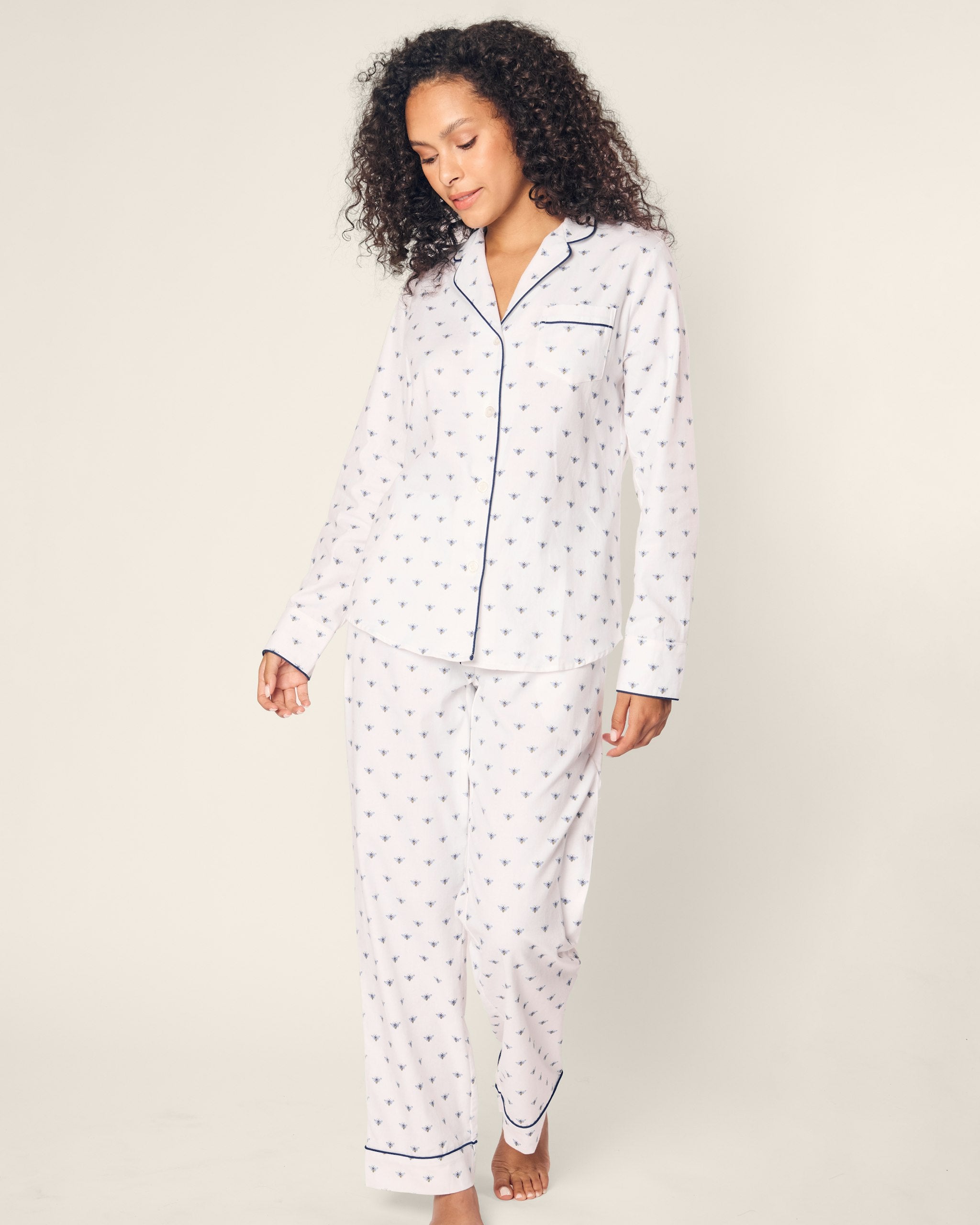 Women's Twill Pajama in Buzzing Bees in Buzzing Bees#Color_Buzzing Bees