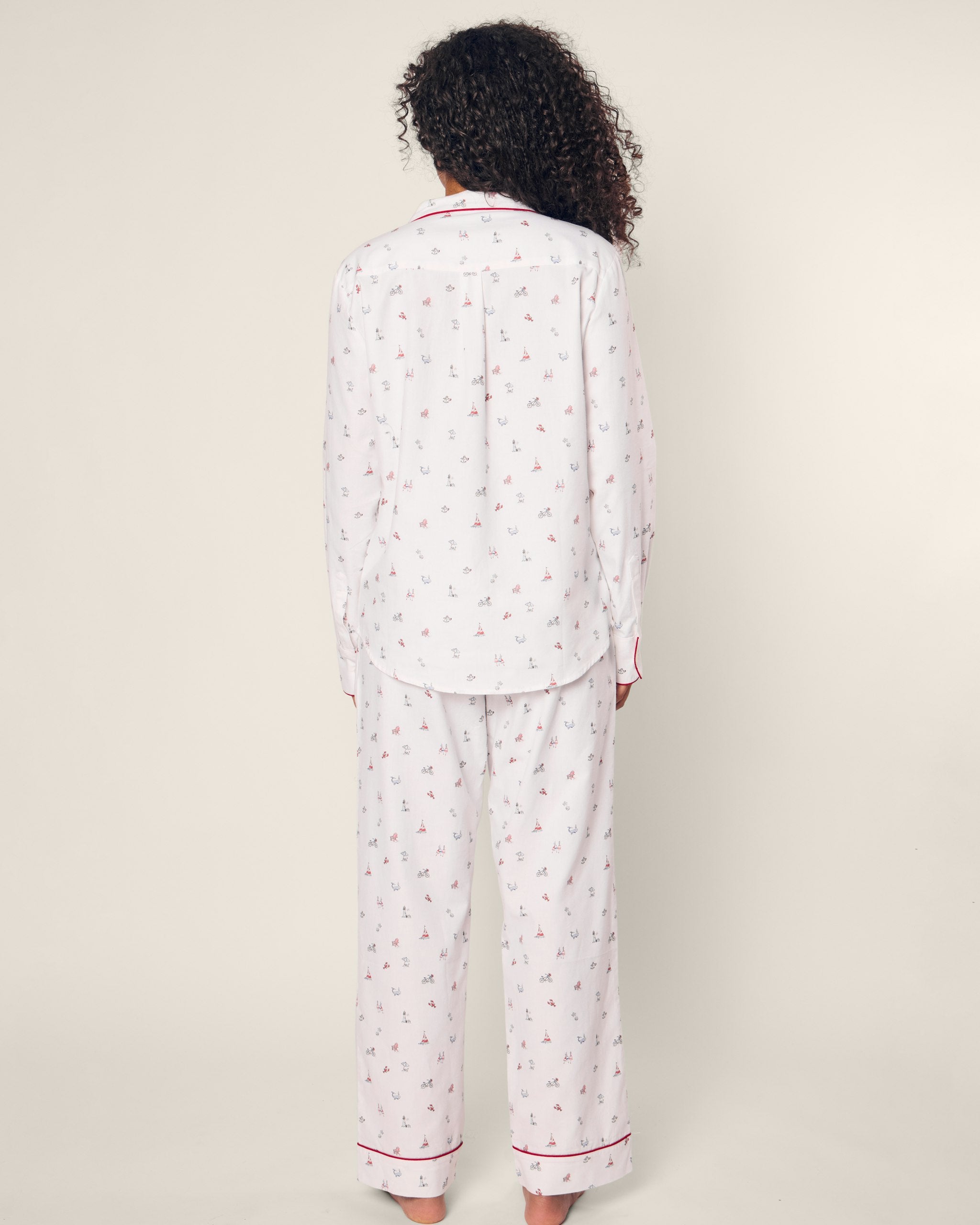 Women's Twill Pajama Set in Bateau in Coastal Charms#Color_Coastal Charms