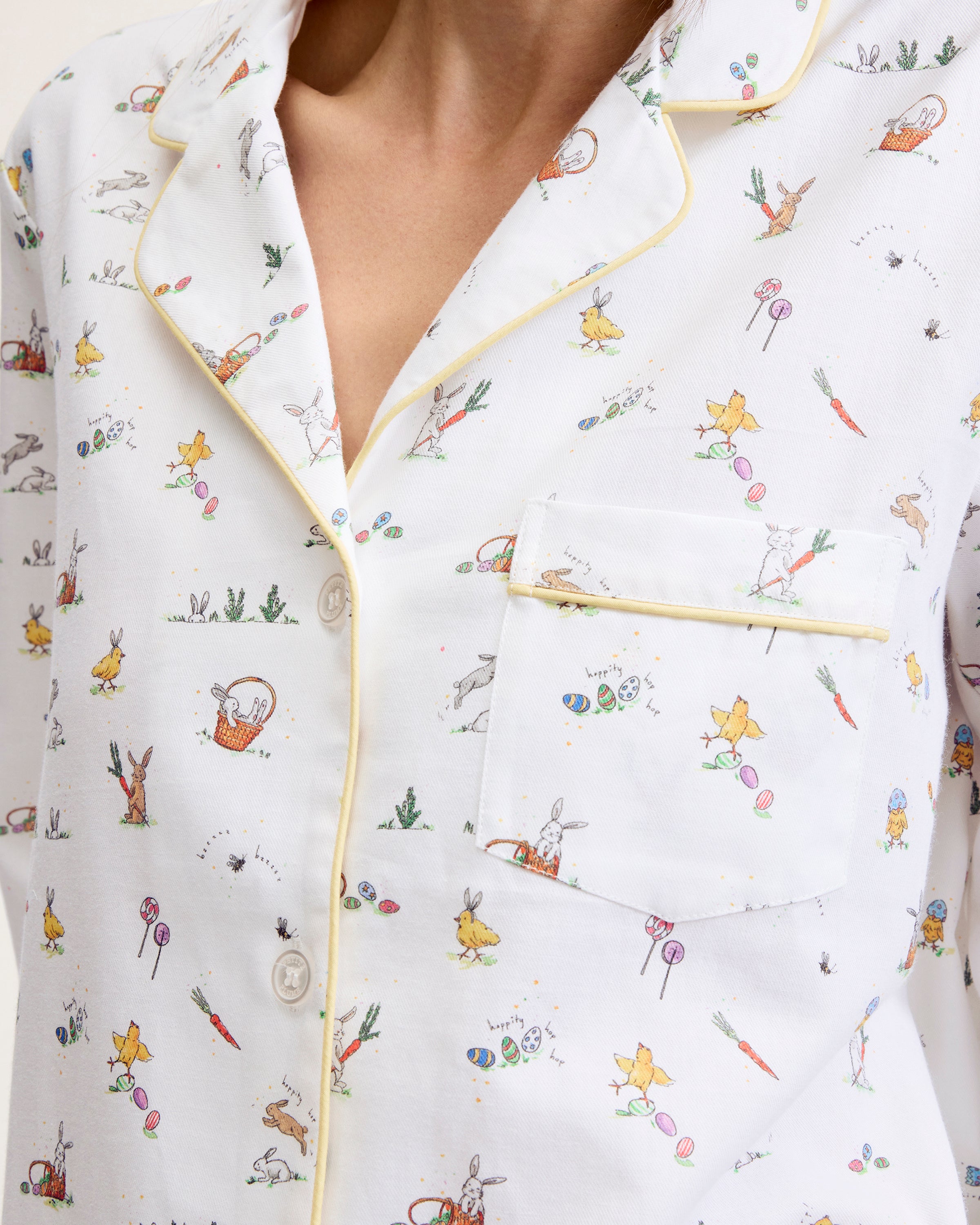 Women's Twill Pajama Set in Easter Frolic