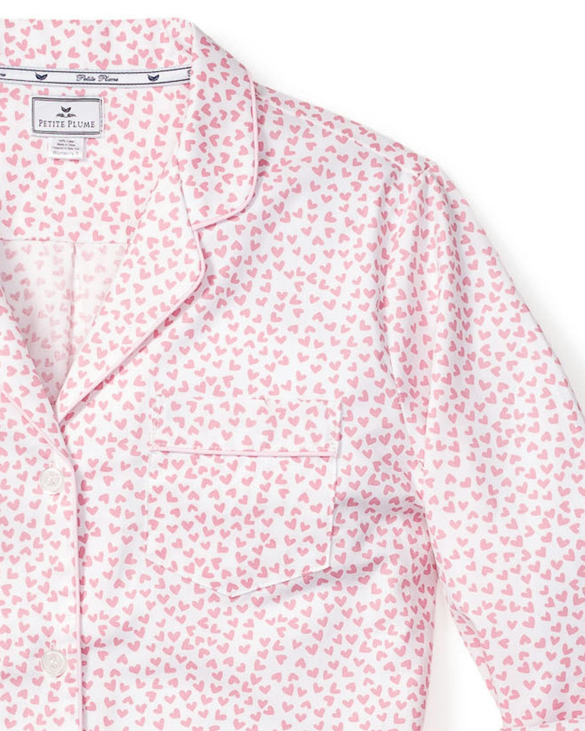 Women's Twill Pajama Set in Sweethearts in Sweethearts #Color_Sweethearts