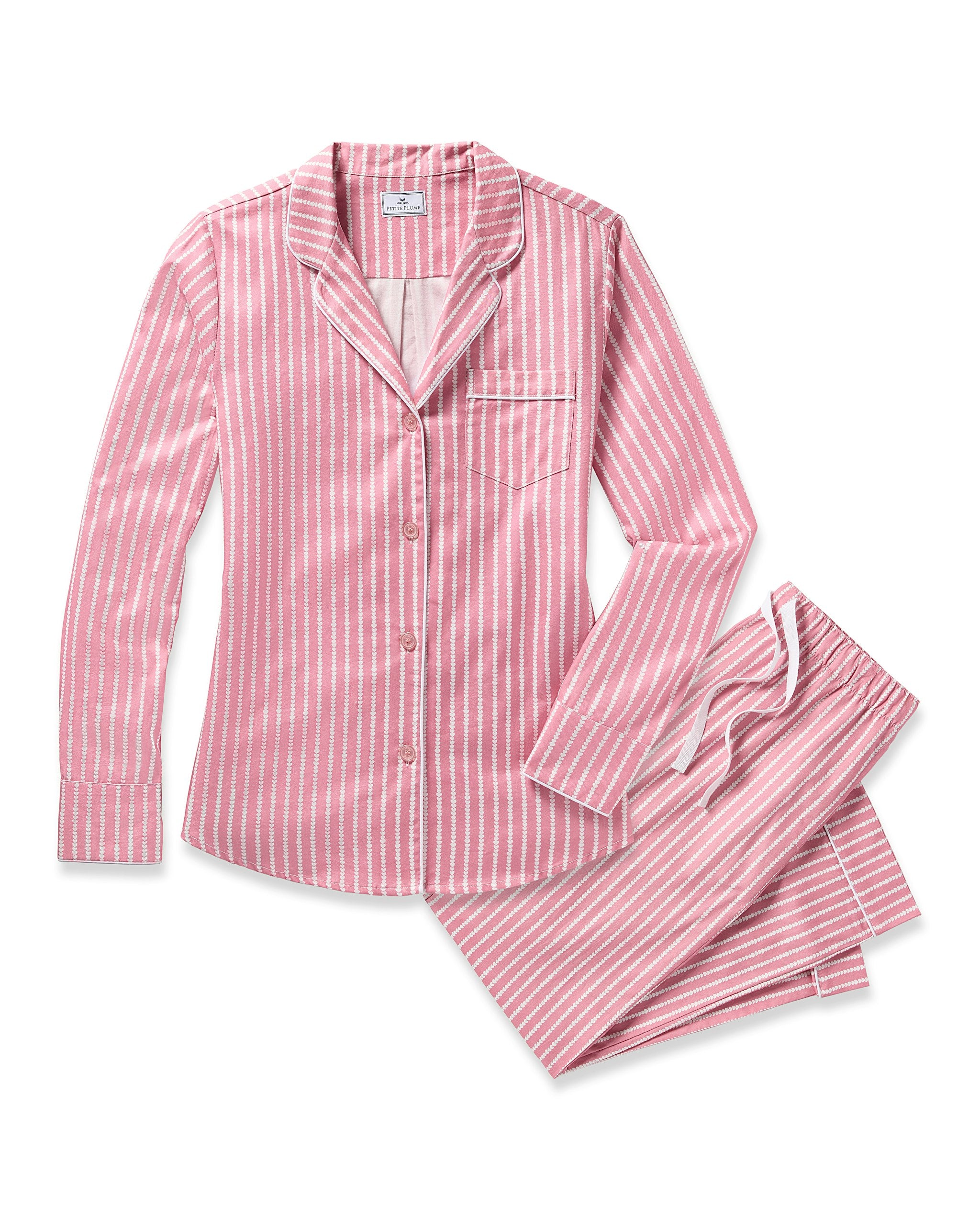 Women's Twill Pajama Set in Love Lines in Love Lines#Colorway_Love Lines