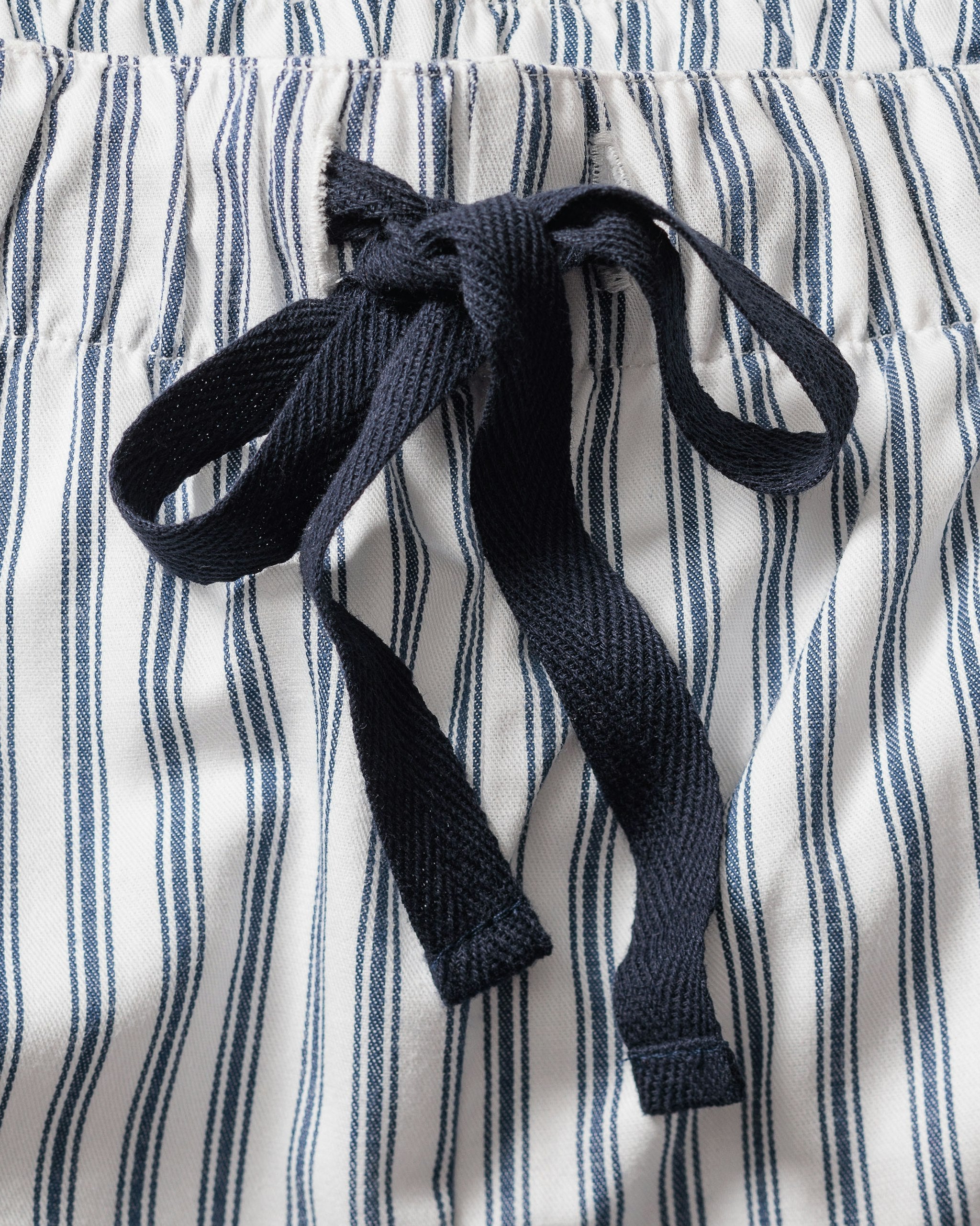 Women's Twill Pajama Set in Navy French Ticking (Copy) in Navy French Ticking#Colorway_Navy French Ticking