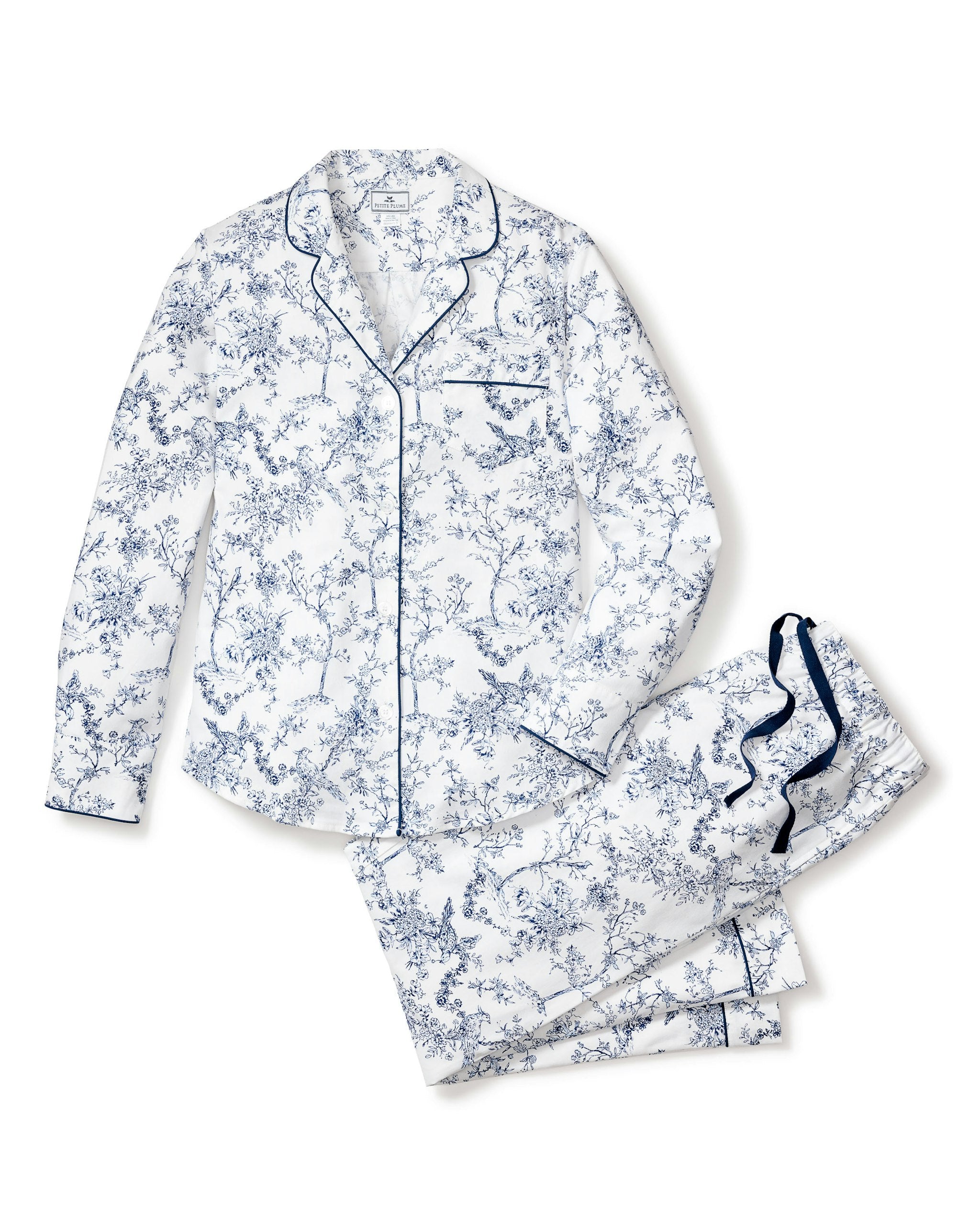Women's Twill Pajama Set in Timeless Toile in Timeless Toile#Colorway_Timeless Toile