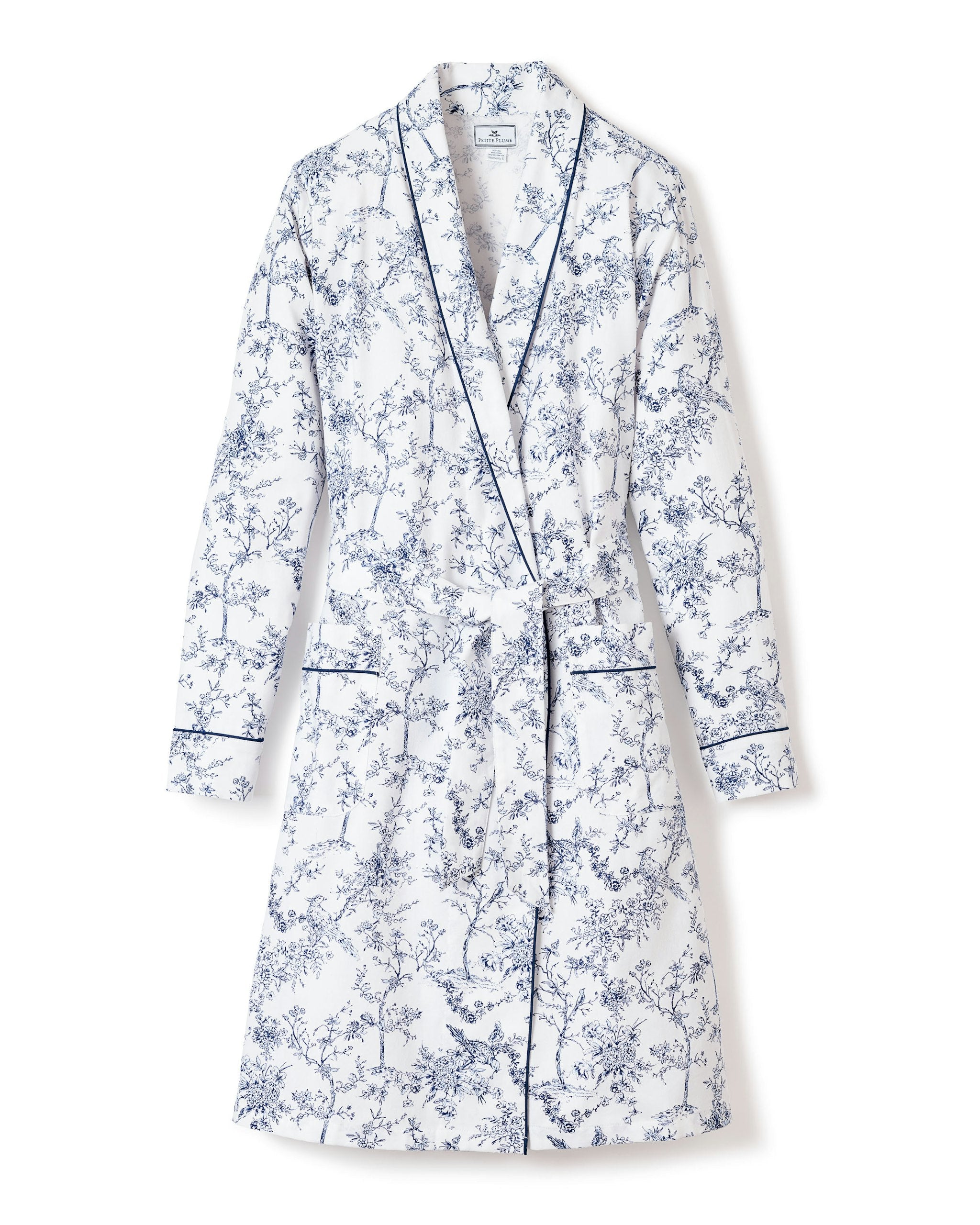 Women's Twill Robe in Timeless Toile in Timeless Toile#Colorway_Timeless Toile