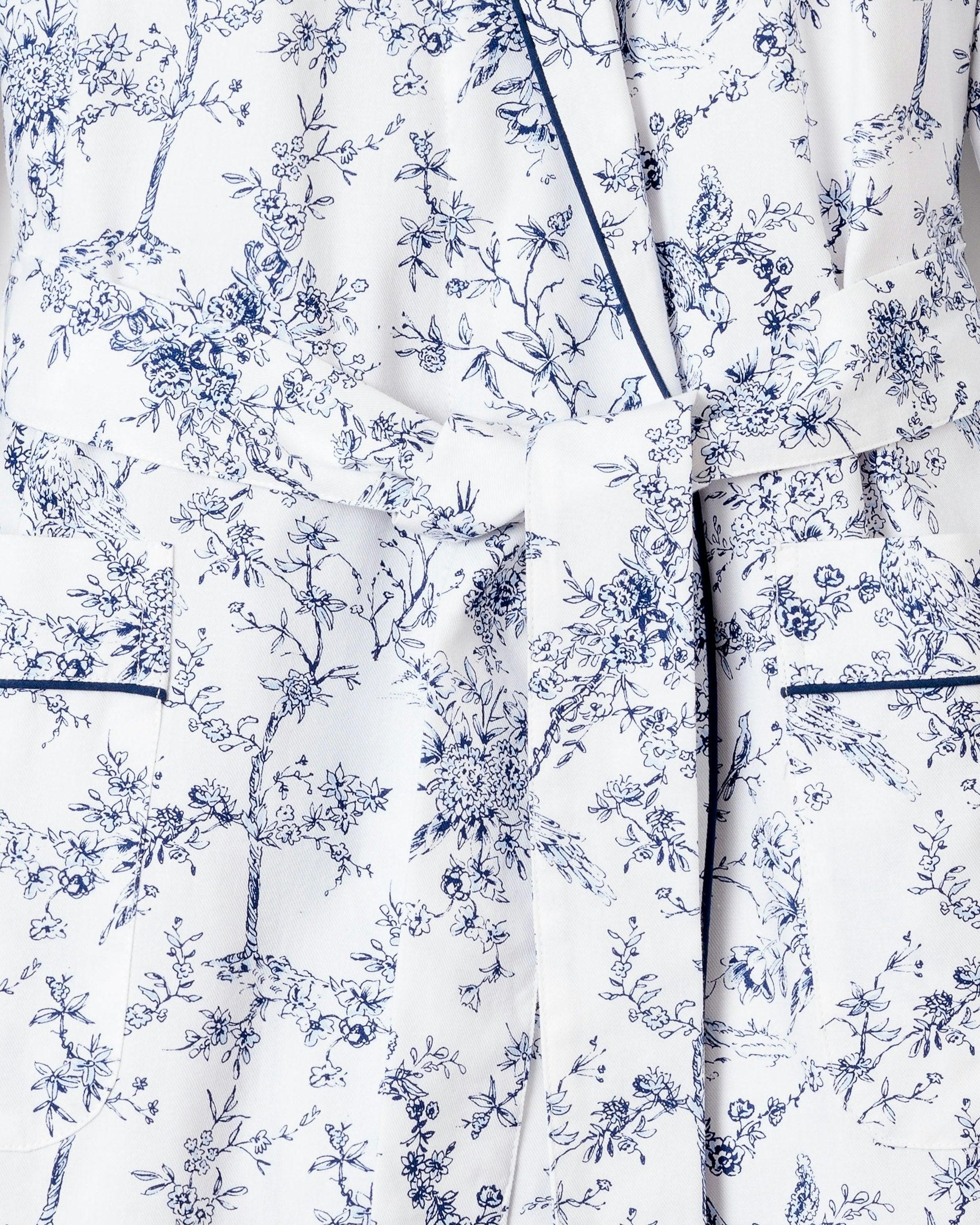 Women's Twill Robe in Timeless Toile in Timeless Toile#Colorway_Timeless Toile