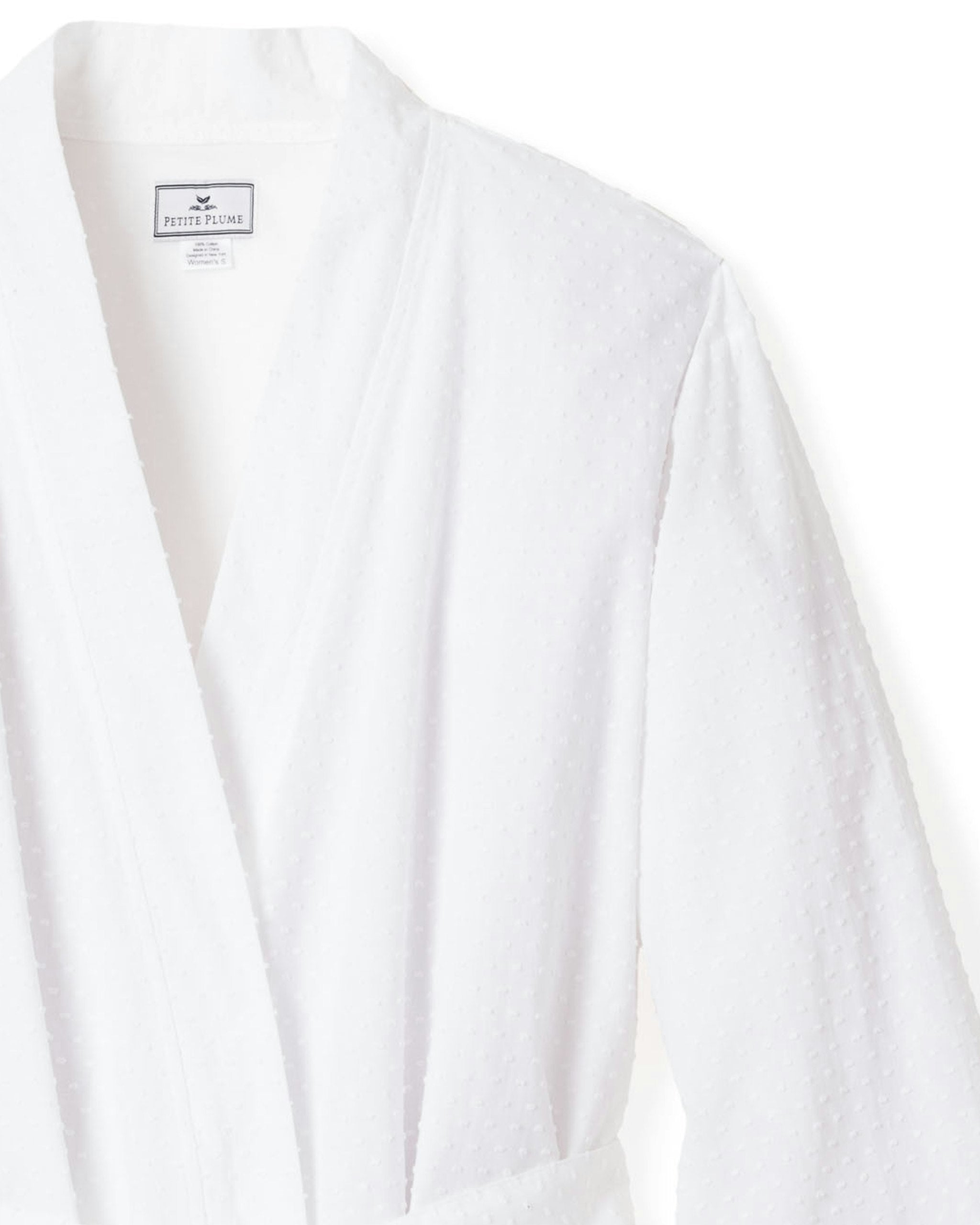 Women's Swiss Dots Robe in White in Swiss Dots#Colorway_Swiss Dots