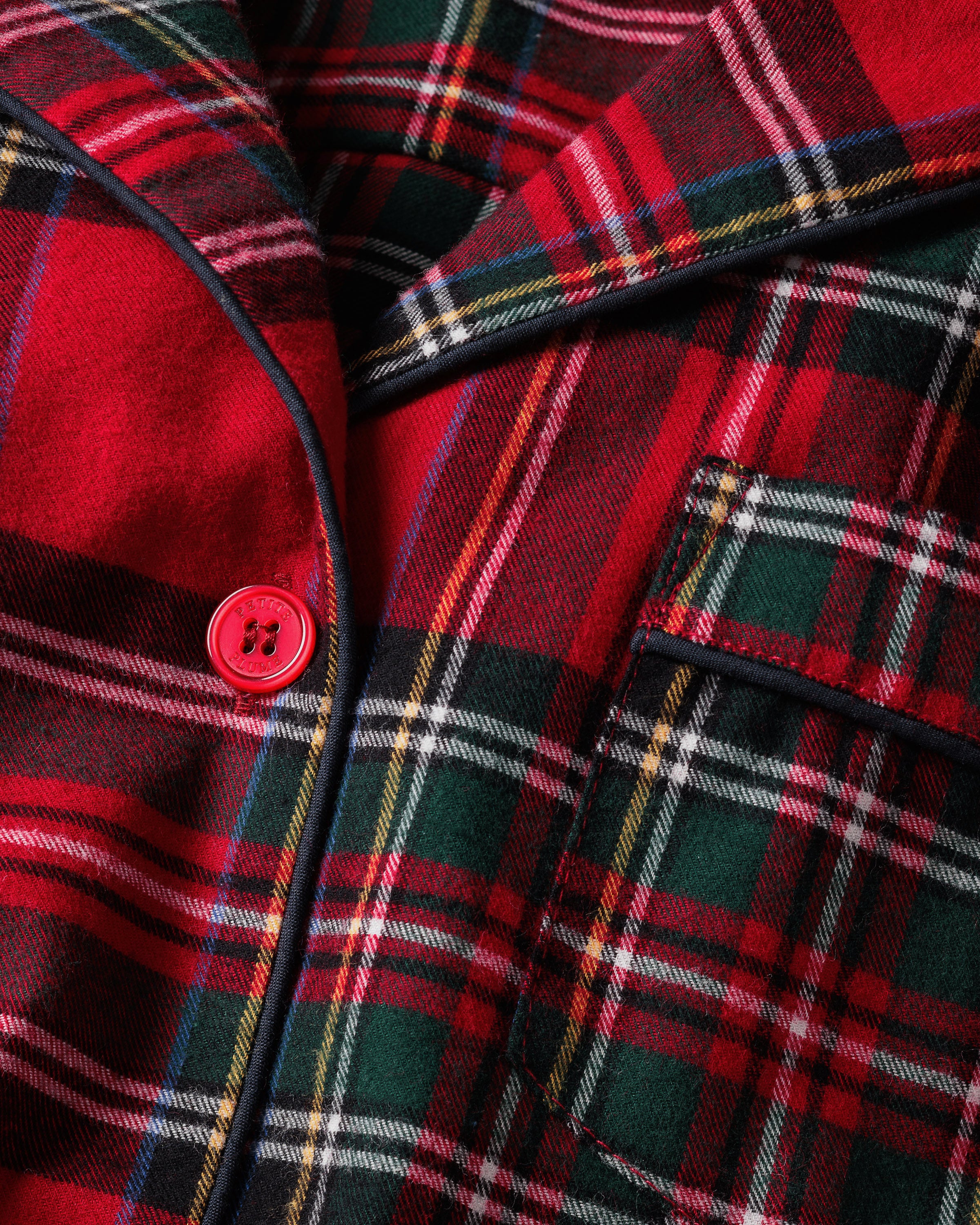Women's Brushed Twill Short Sleeve Short Set in Imperial Tartan