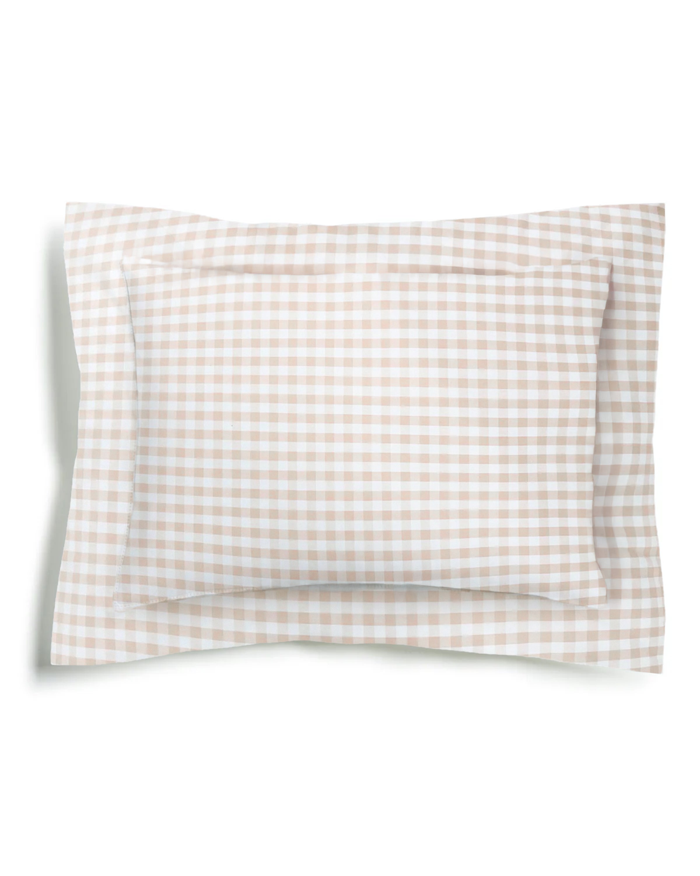 Luxe Premium Percale Decorative Pillow in Camel Gingham