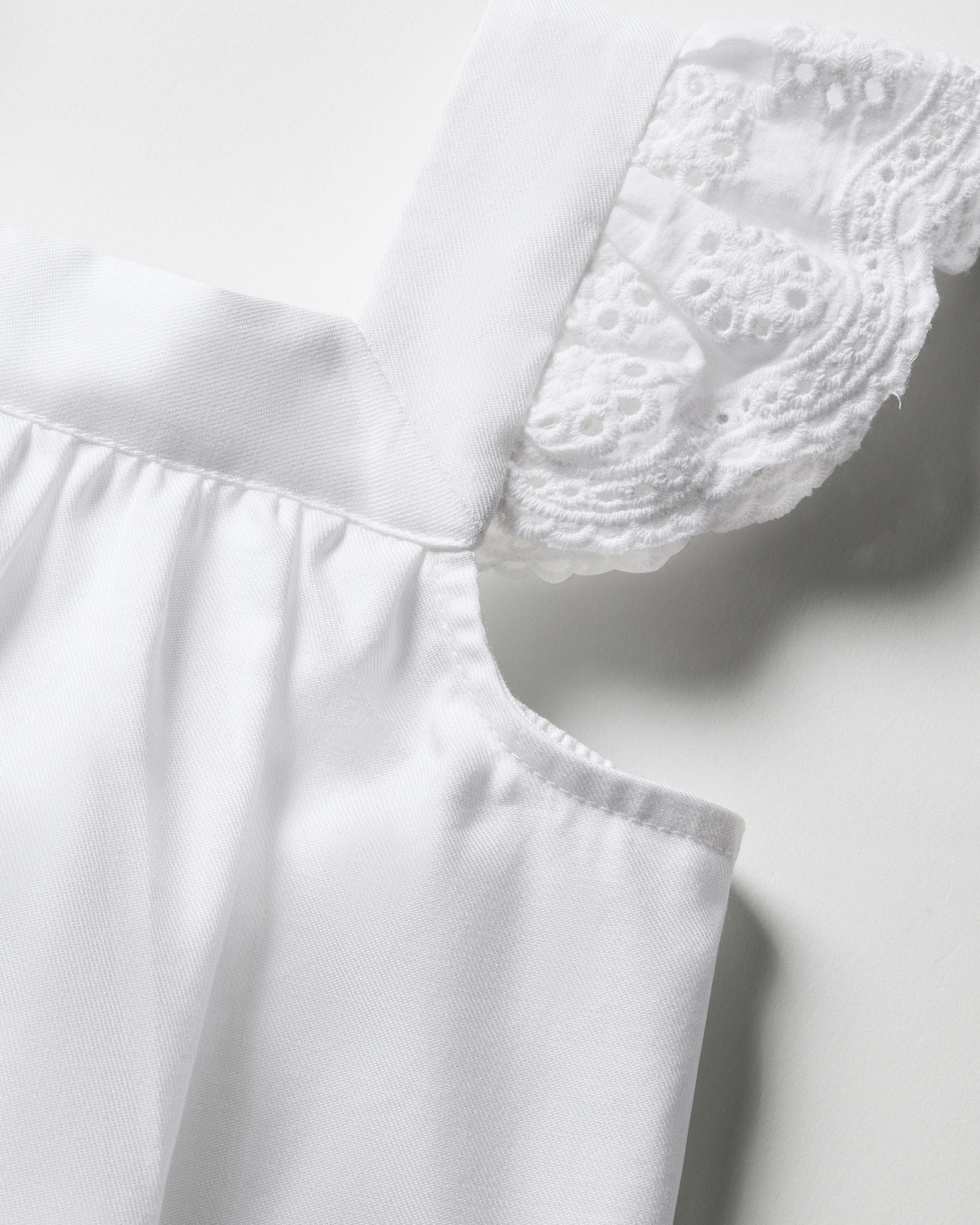 Girl's Twill Clara Short Set in Navy in White#Color_White