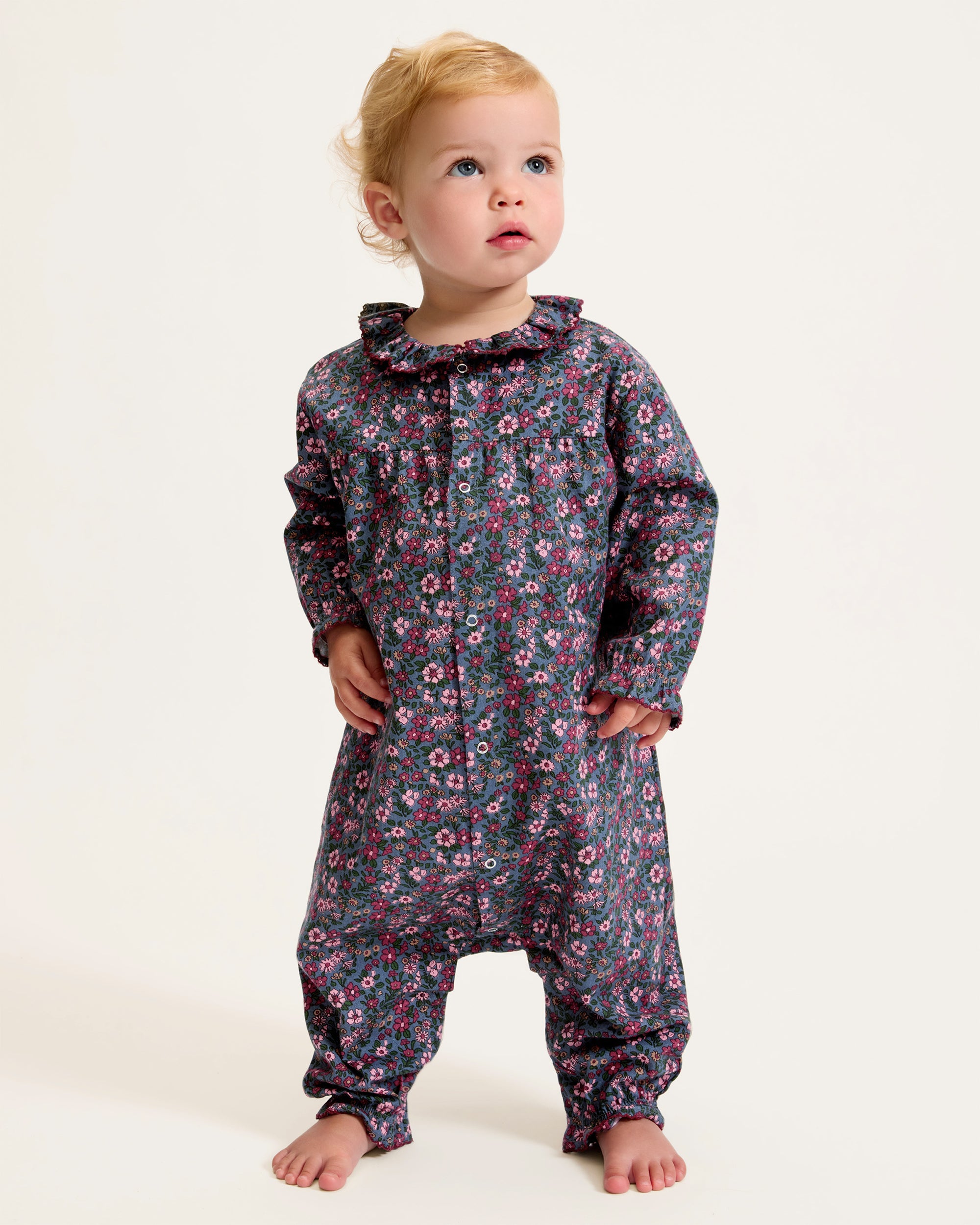 Baby's Twill Madeline Romper in Fleurs de Saison