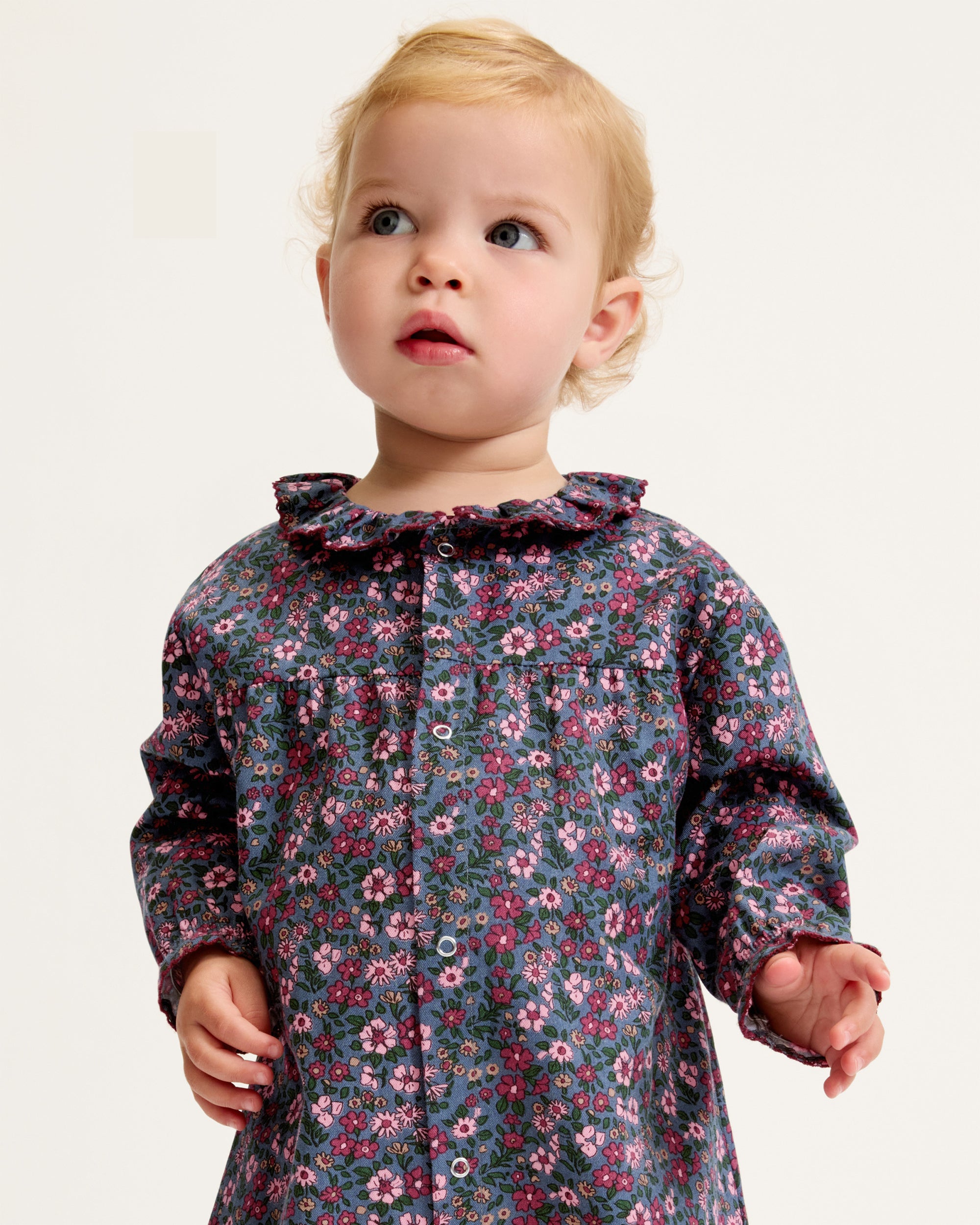 Baby's Twill Madeline Romper in Fleurs de Saison