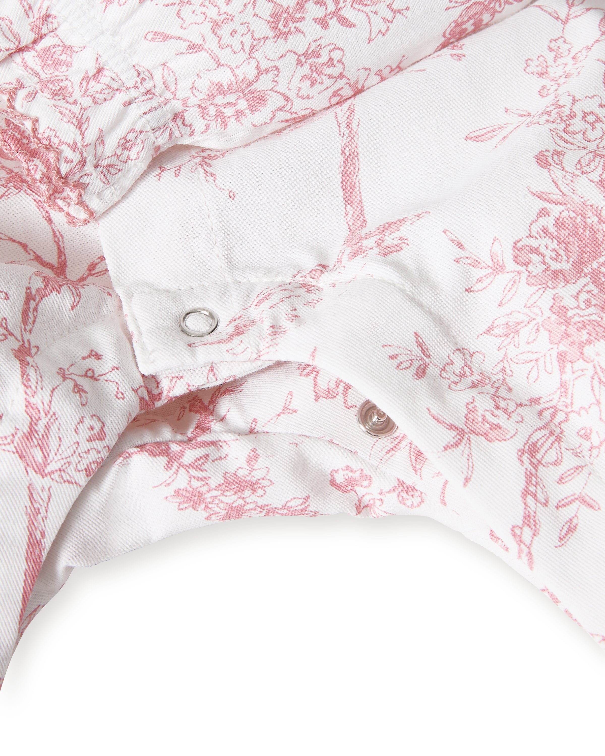 Baby's Twill Madeline Romper in Pink Timeless Toile