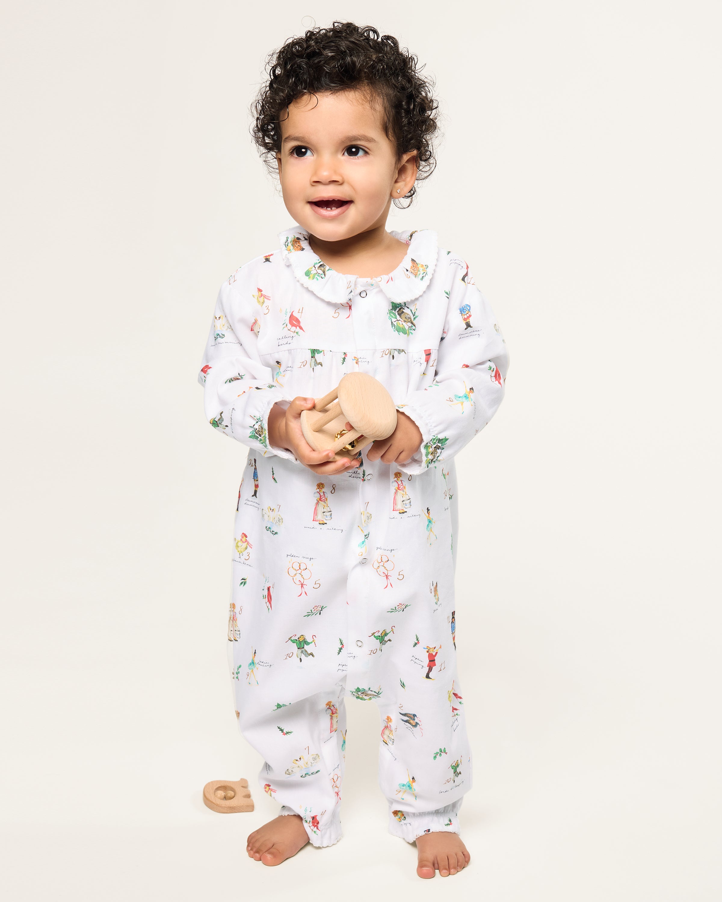 Baby's Twill Madeline Romper in 12 Days of Christmas