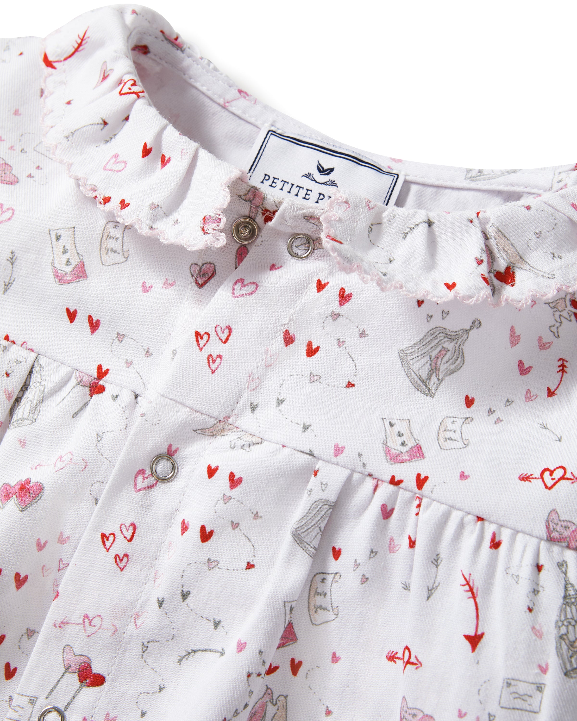 Baby's Twill Madeline Romper in Love Song