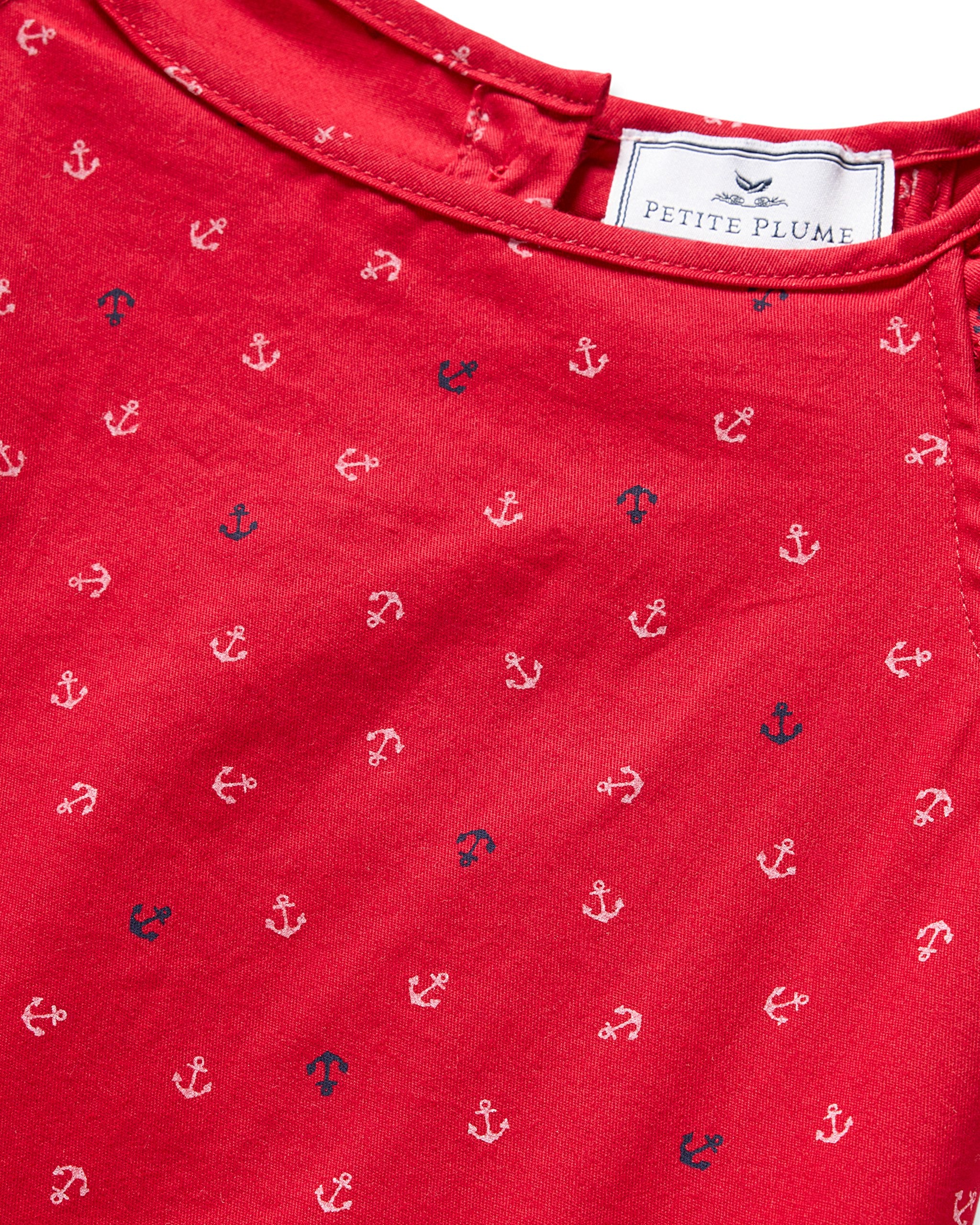 Girl's Twill Amelie Nightgown in Buzzing Bees in Anchors Away#Color_Anchors Away
