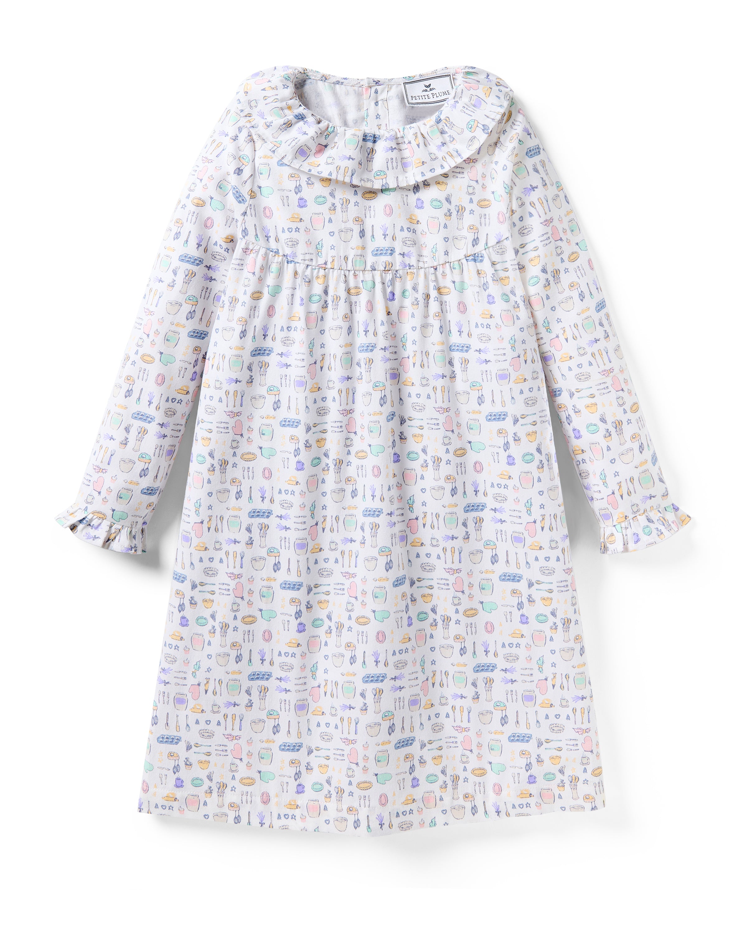 Kid's Twill Scarlett Nightgown in Baking Spirits Bright