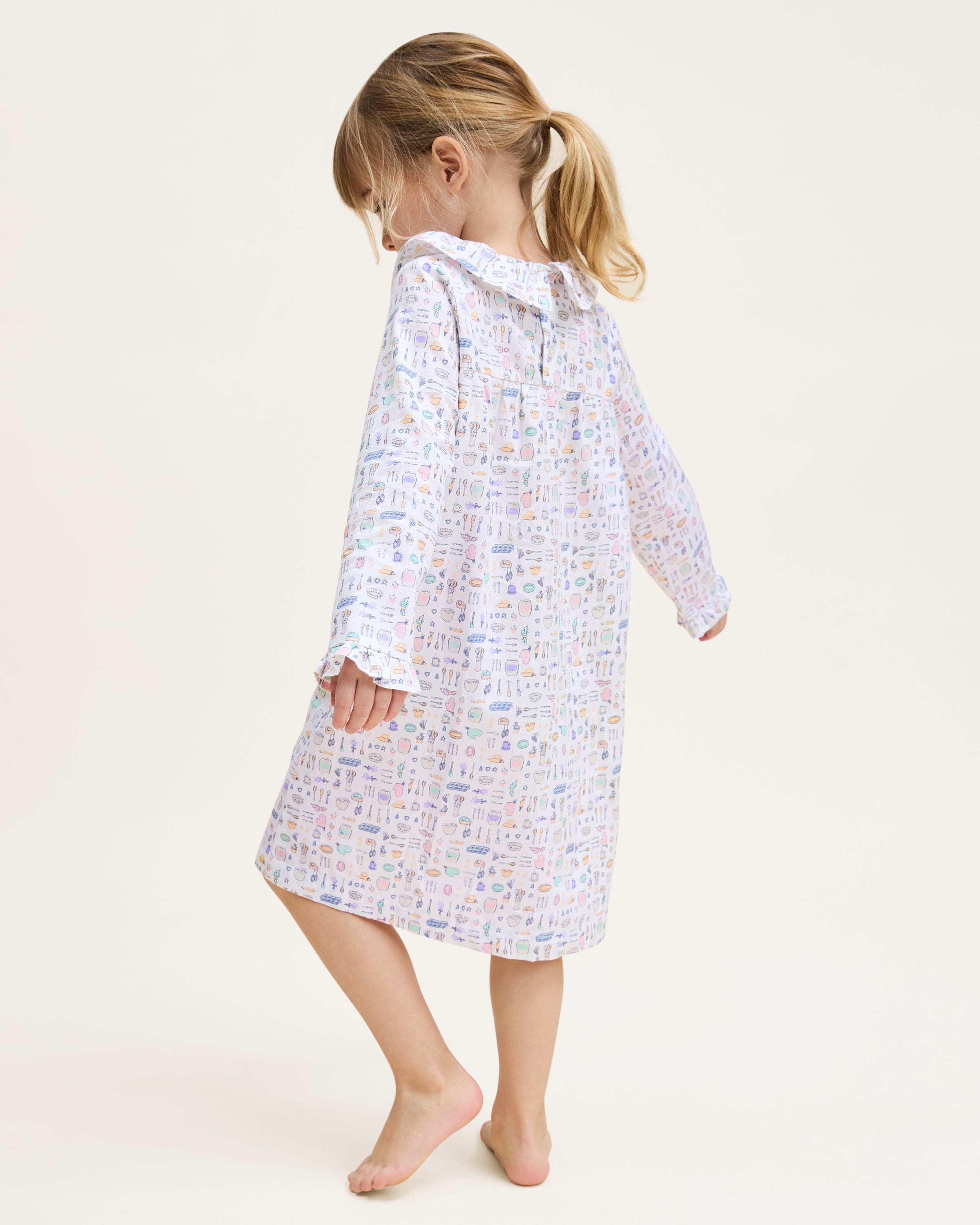 Kid's Twill Scarlett Nightgown in Baking Spirits Bright