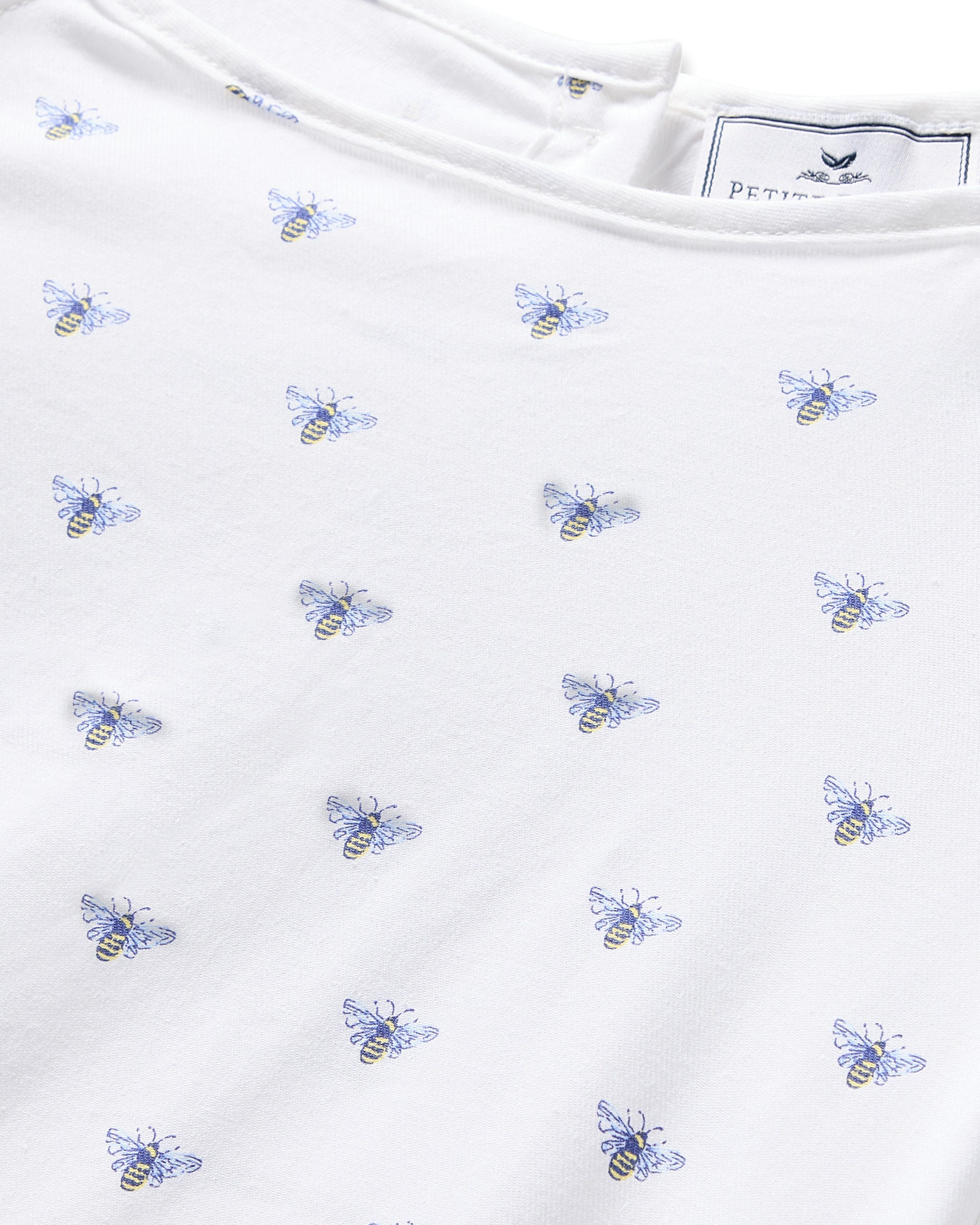 Girl's Twill Amelie Nightgown in Buzzing Bees in Buzzing Bees#Color_Buzzing Bees