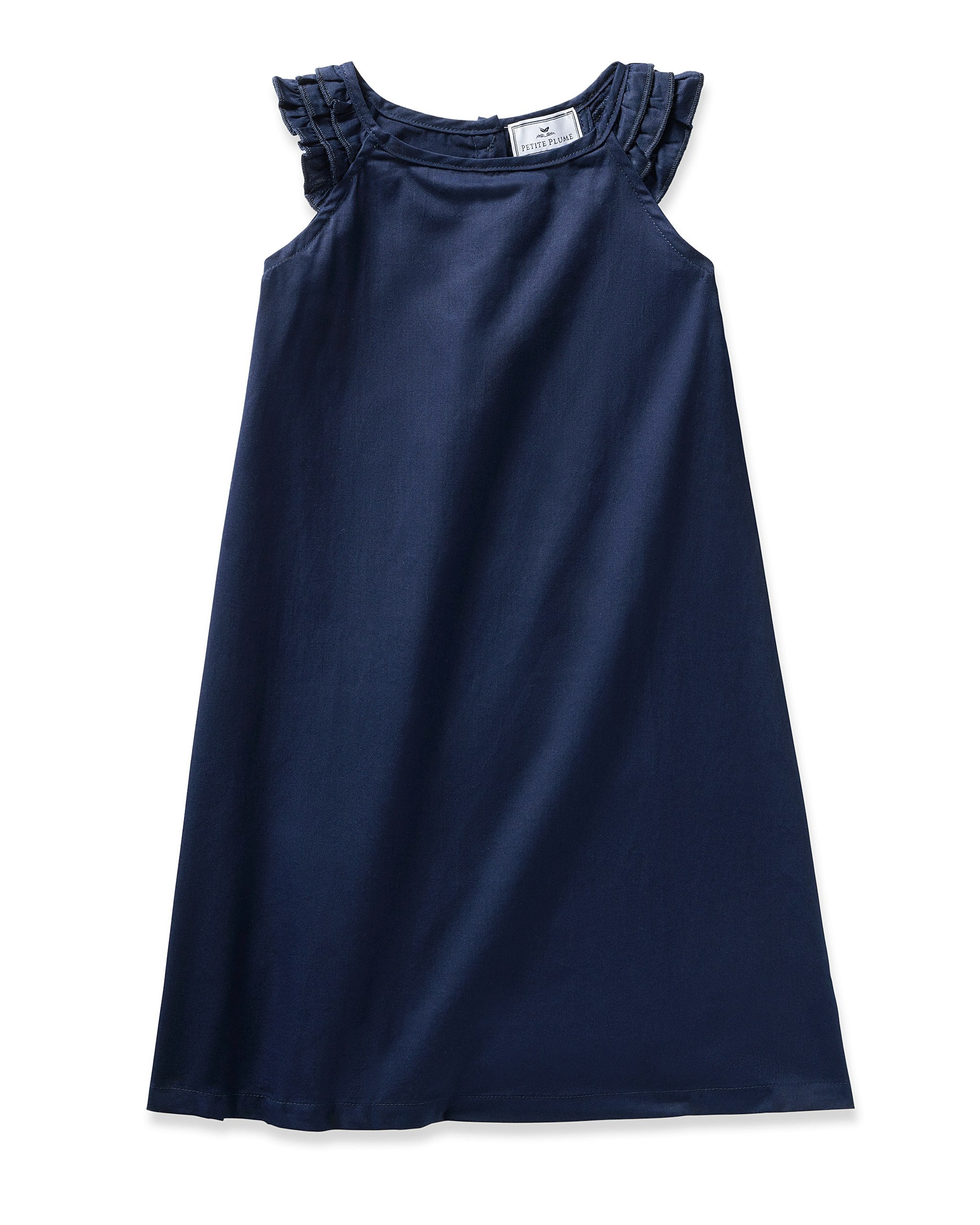 Girl's Twill Amelie Nightgown in Buzzing Bees in Navy#Color_Navy